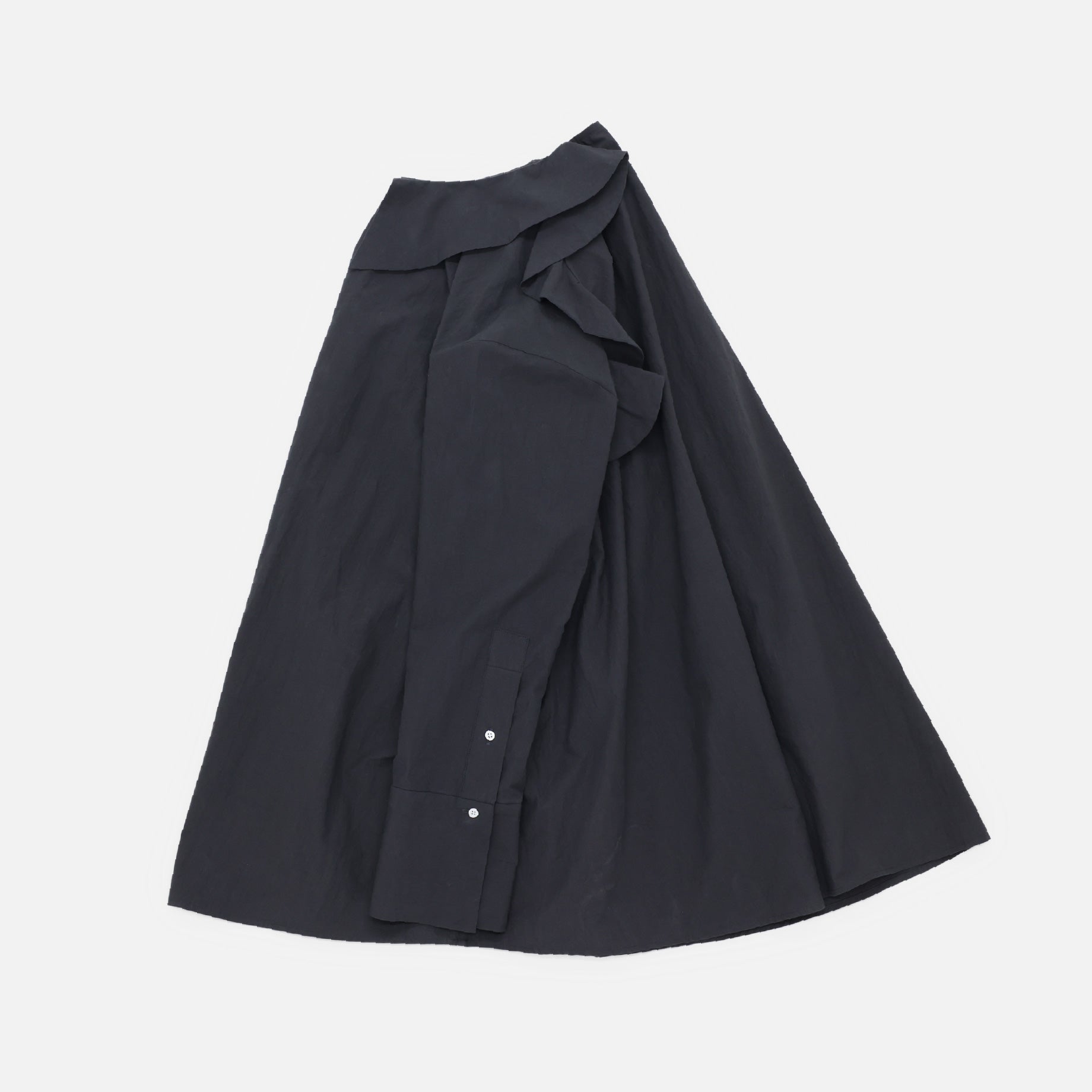 RUFFLED SHIRT(CHARCOAL)