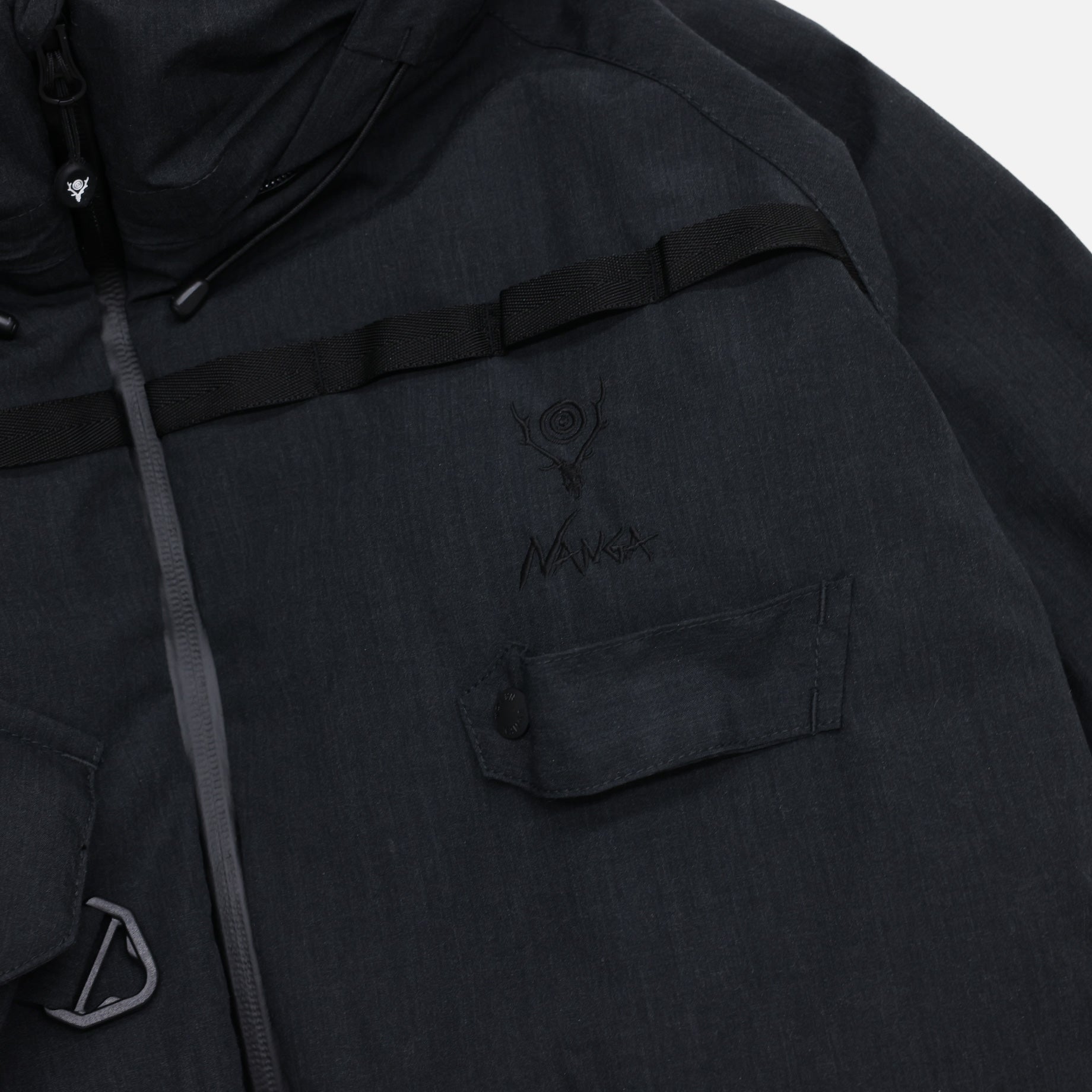 SOUTH2 WEST8 × NANGA TENKARA TROUT DOWN JACKET - FLAME RESISTANT (BLACK)