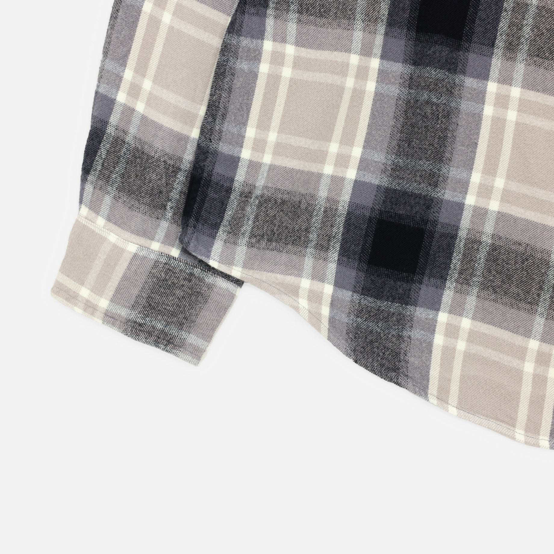 CHECK SHIRT (BEIGE × BLACK)