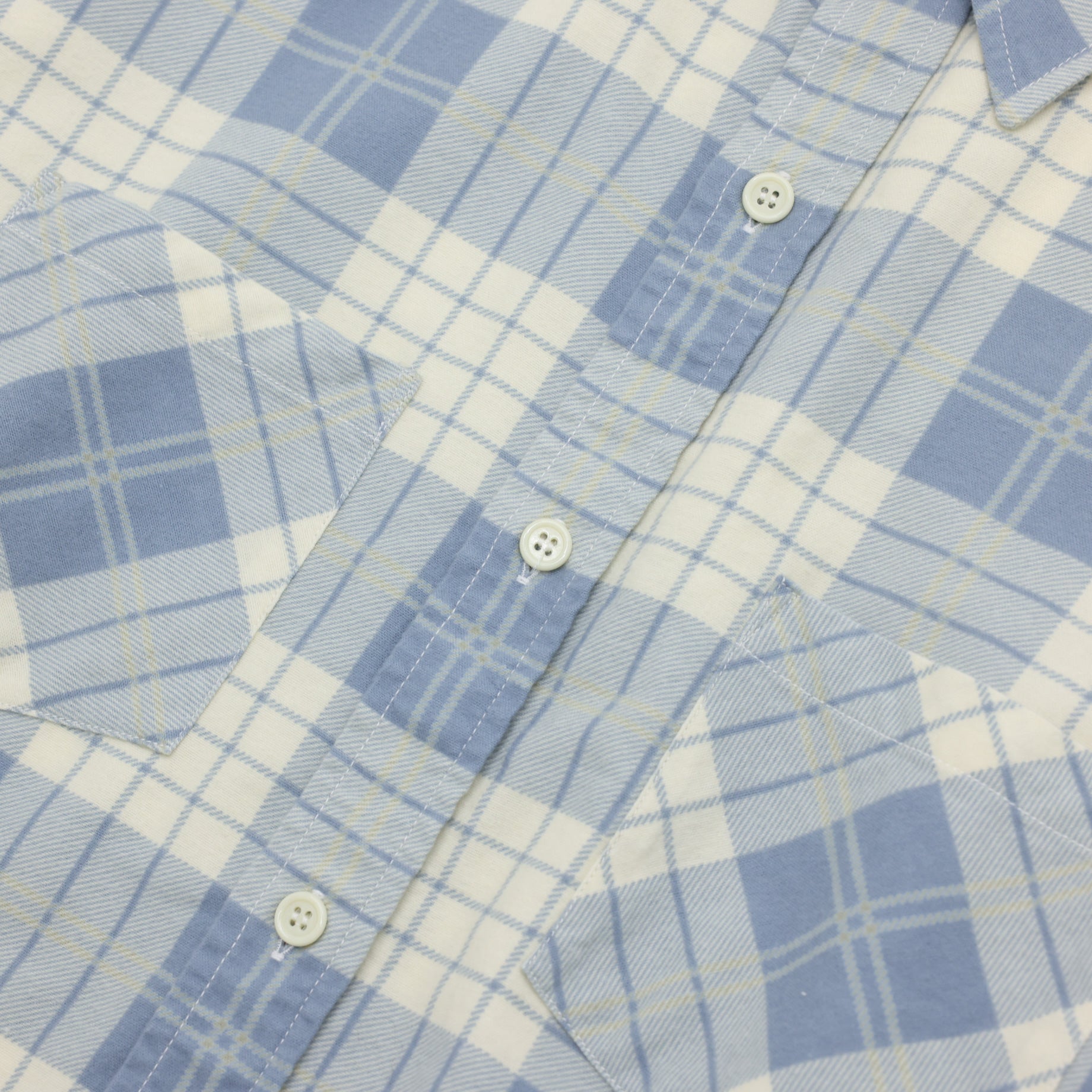 CHECK SHIRT (IVORY × LIGHT BLUE)