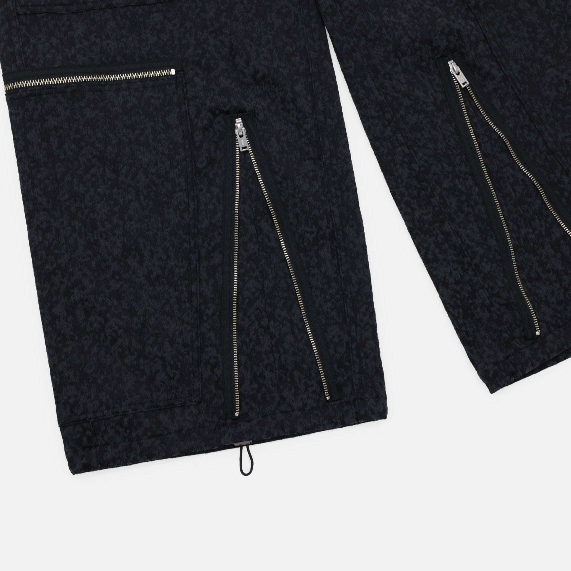 URETHANE JACQUARD PARASHUTE TROUSERS(BLACK)