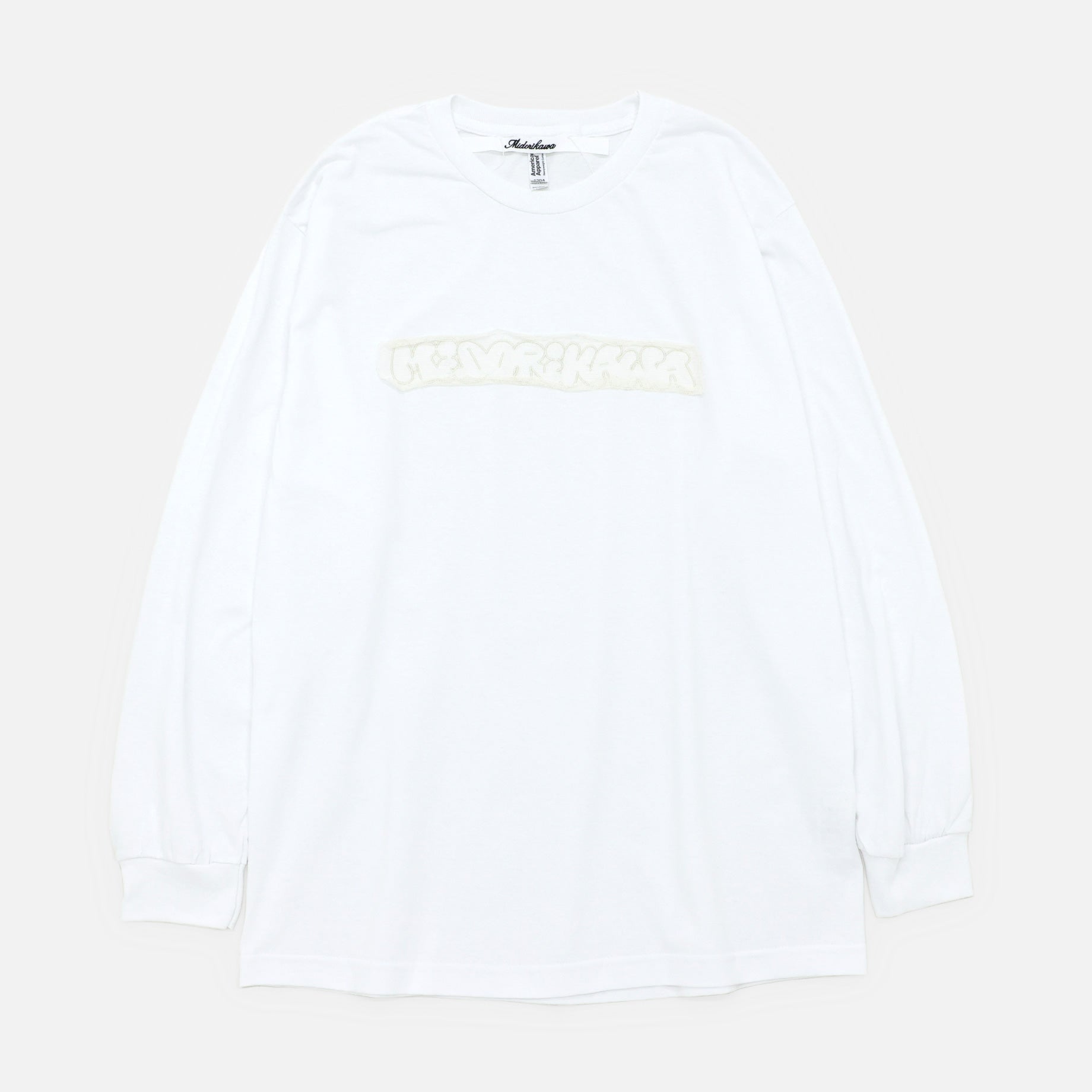 EMBROIDERY L/S TEE（WHITE×IVORY） – UNEVEN HUB STORE｜想像を超える