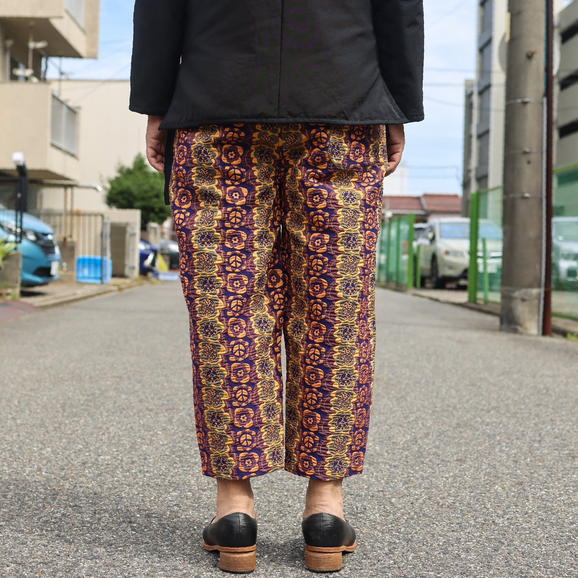 TAPERED EASY PANTS "FLOWER & PIECE"(FLOWER & PIECE NAVY)