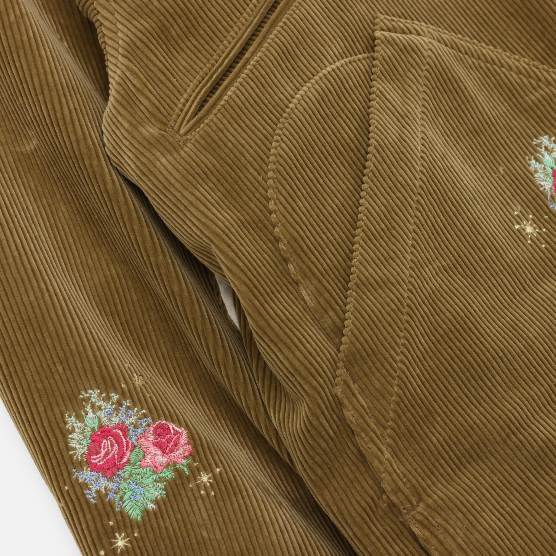 HUNTING CORDUROY BLOUSON(CAMEL EMBROIDERY)