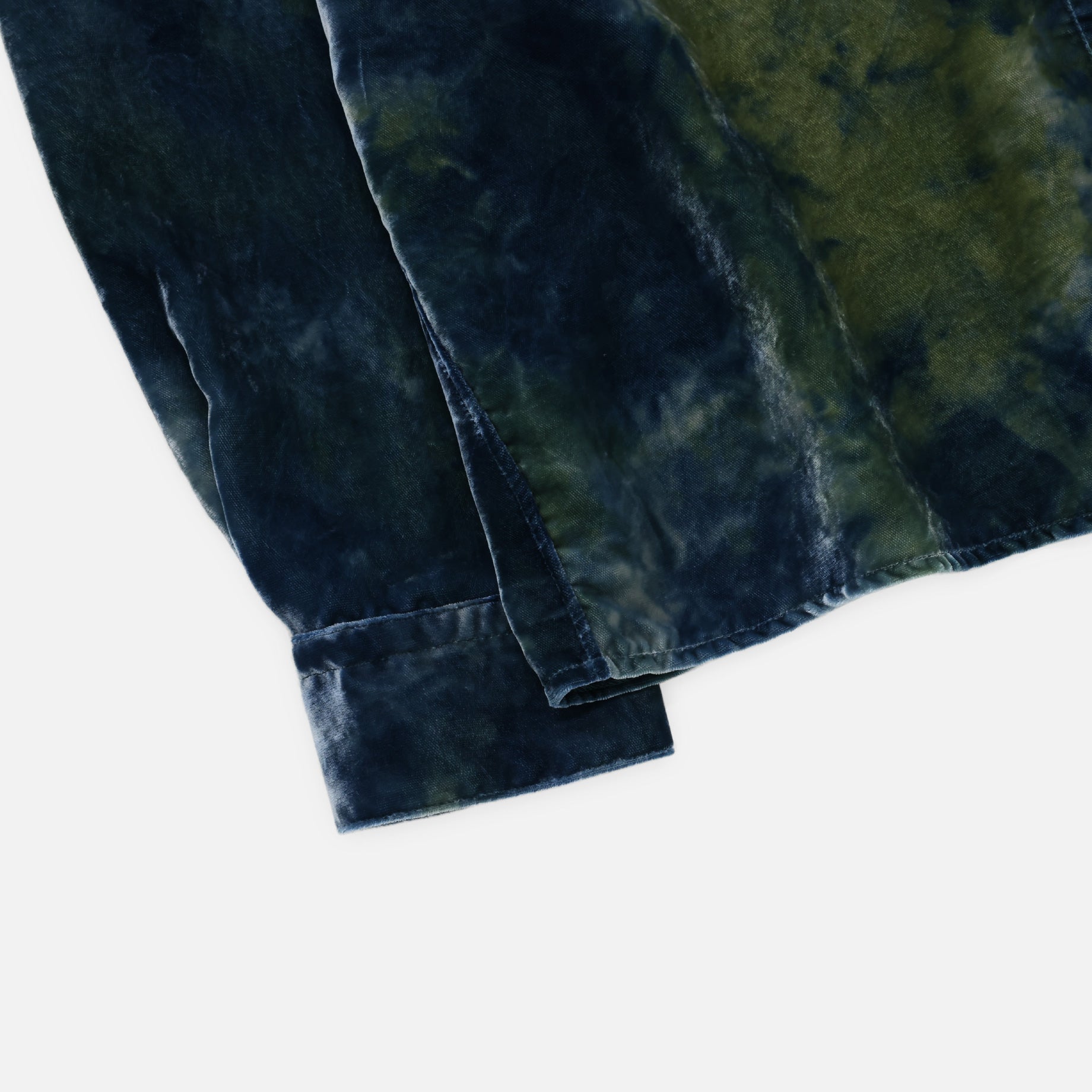 VELVET ZIP-UP SHIRTS(EMERALD)