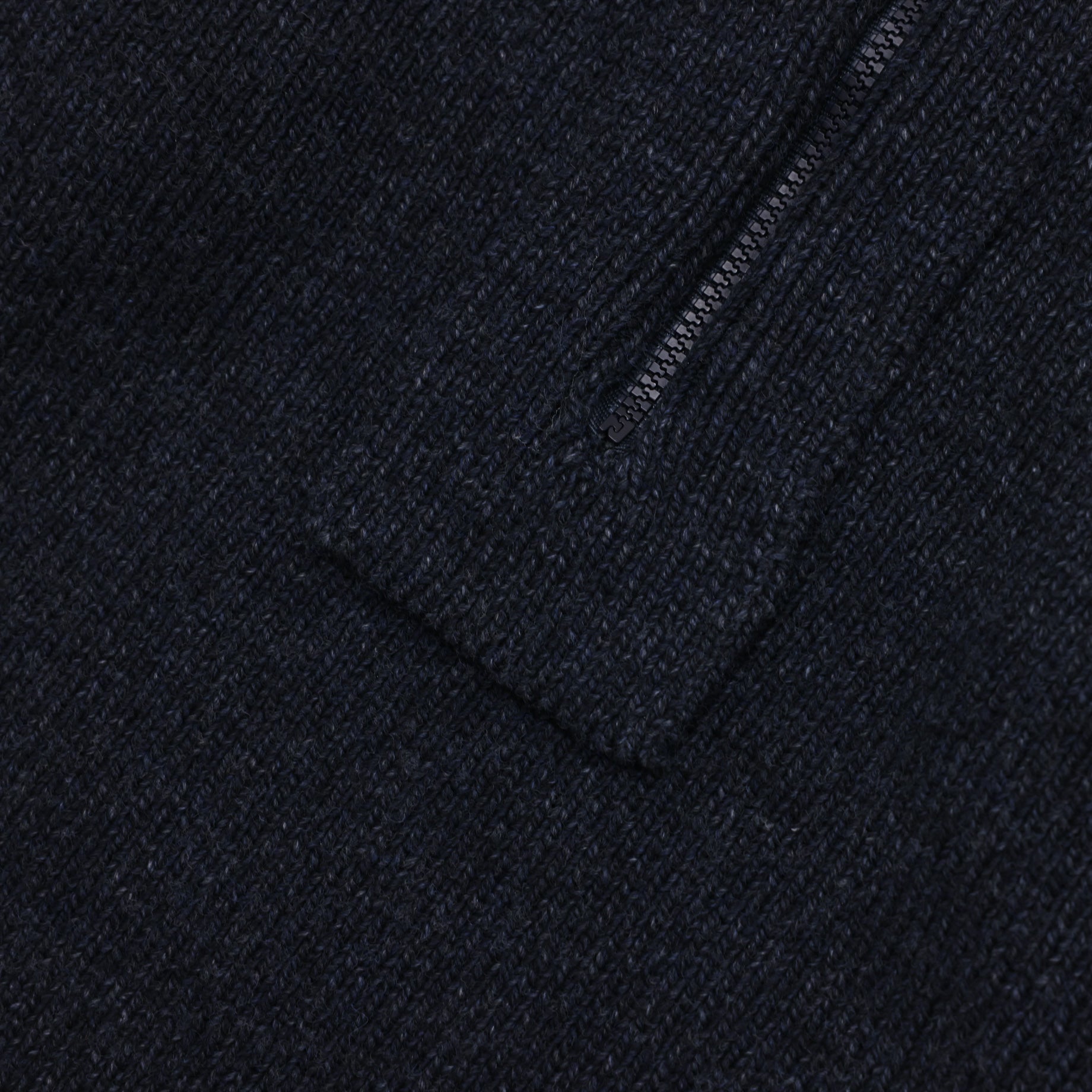 ZIP UP PULLOVER KNIT(CHARCOAL BLACK)