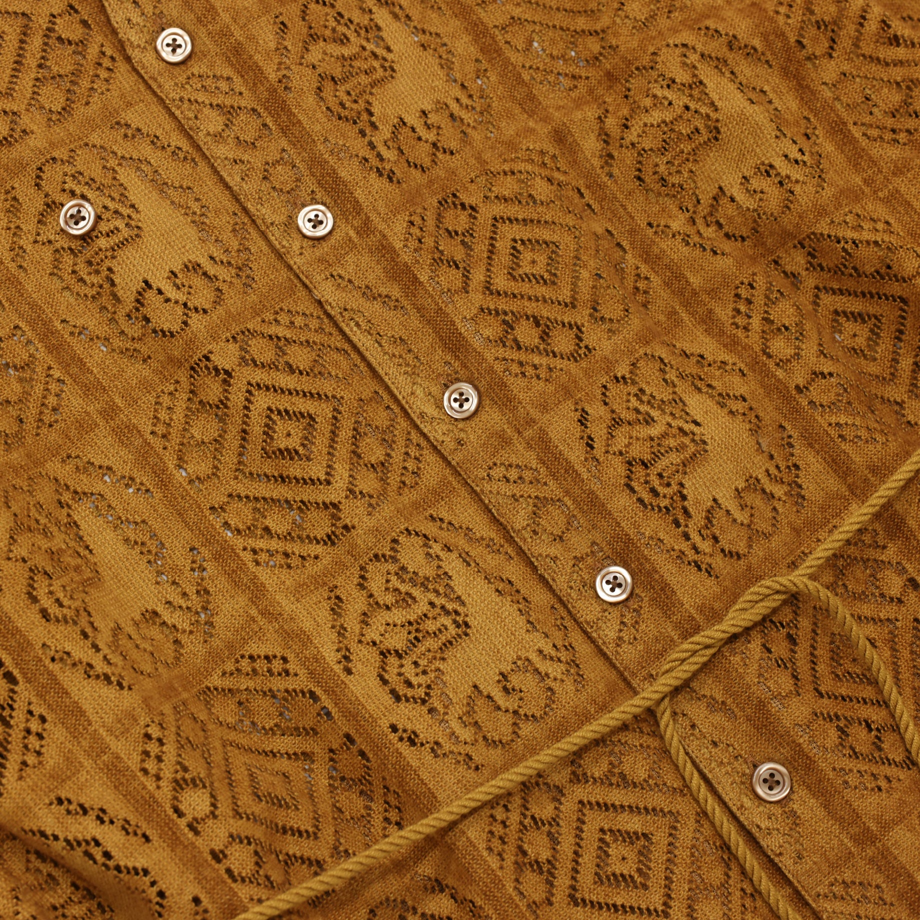 VELVET LACE WA-NECK SHIRT(CAMEL)