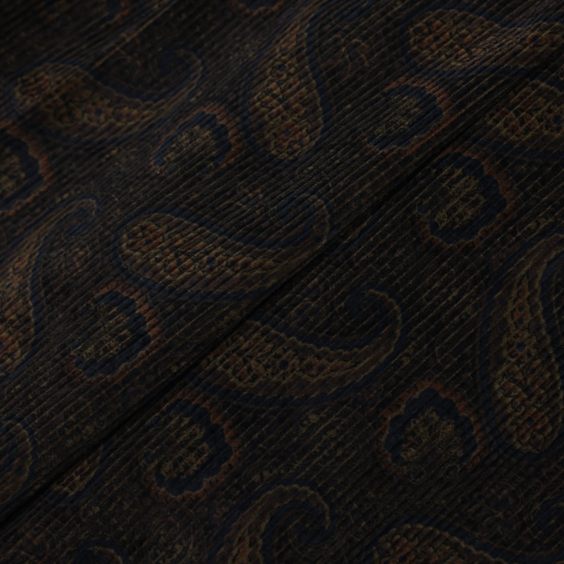 TUCKED WIDE PANT - 8W CORD / PAISLEY(BLACK)