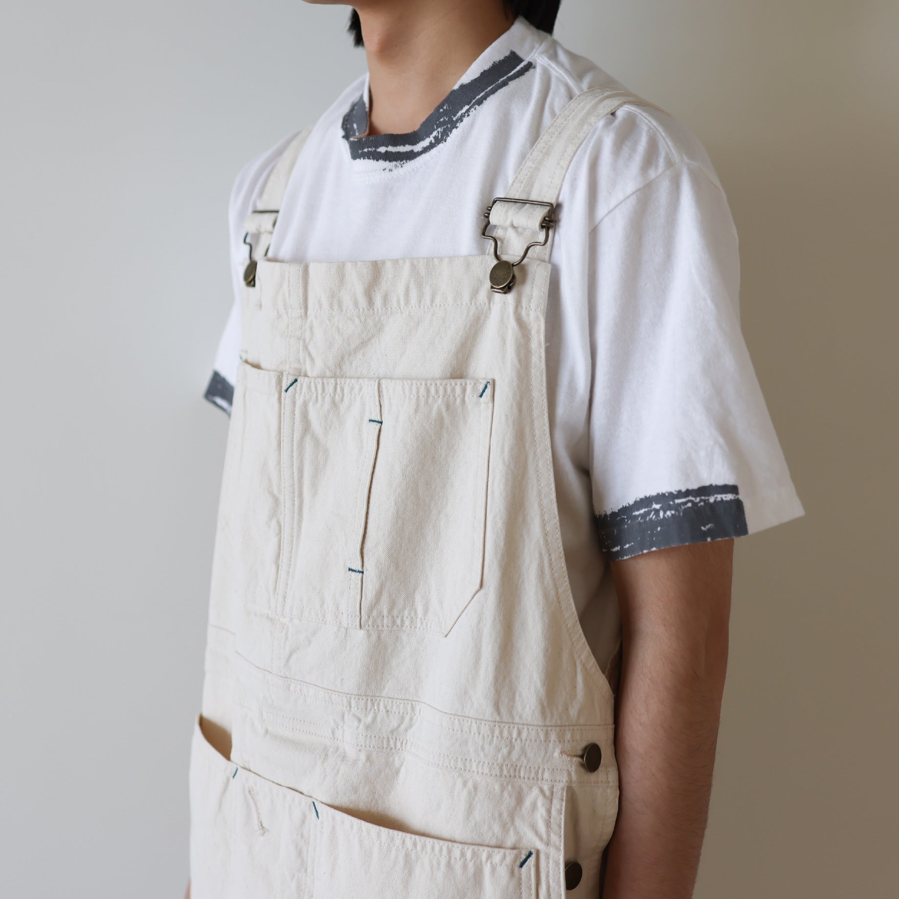 OVERALLS - 10OZ COTTON CANVAS(OFF WHITE)