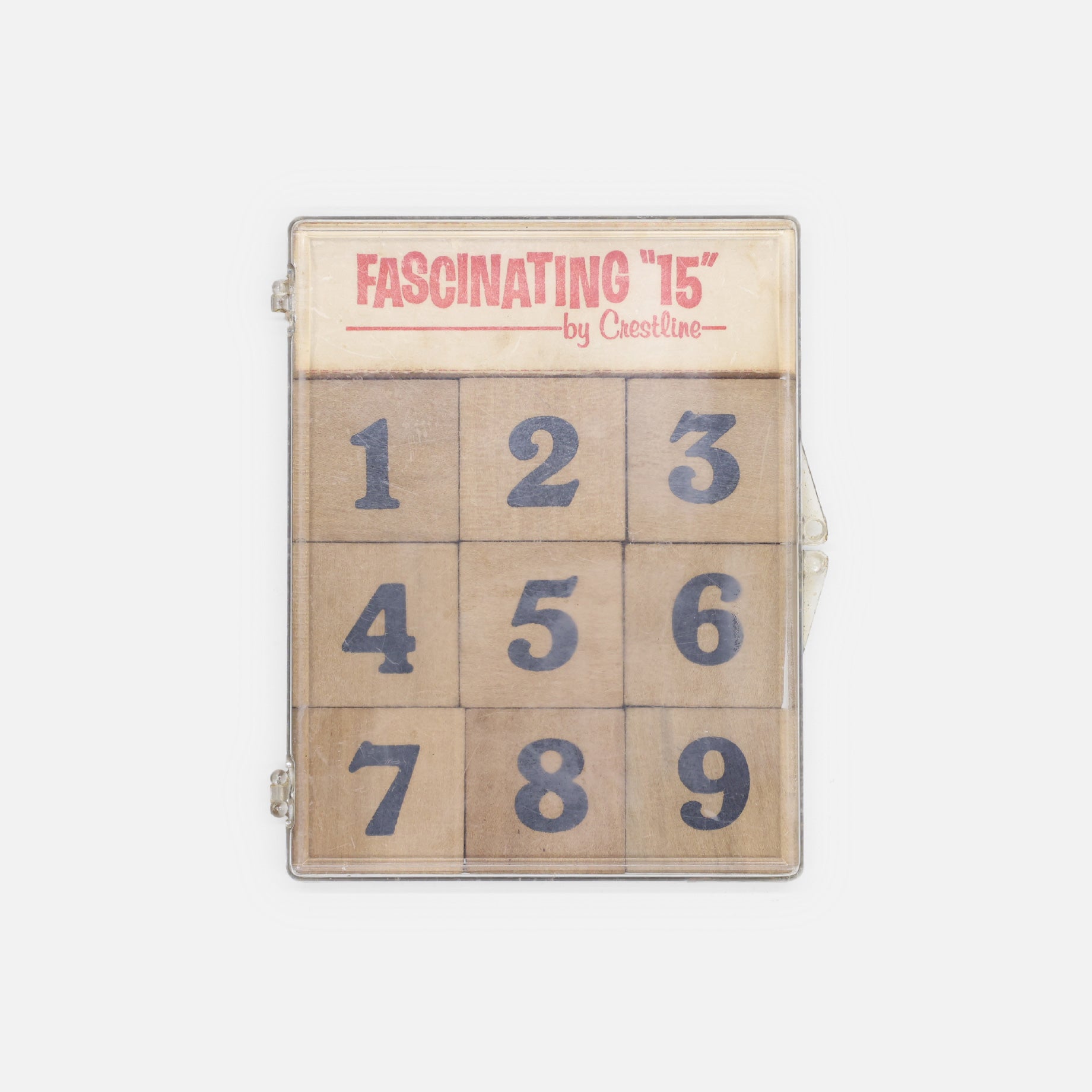 VINTAGE MISCELLANEOUS “FASCINATING 15 PUZZLE” WOODEN TOY(CRESTLINE)