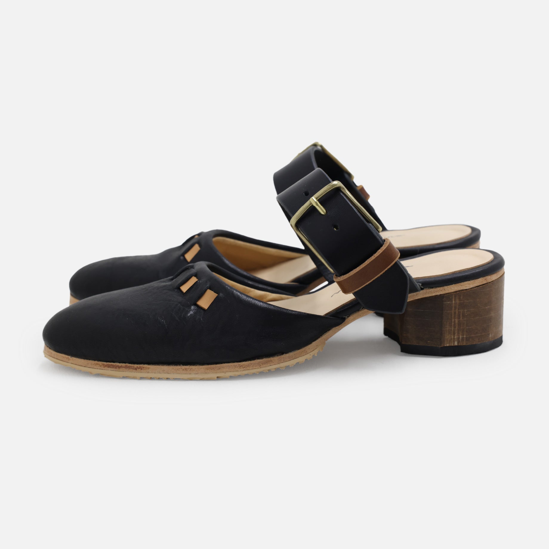 STITCHED MULE(BLACK)