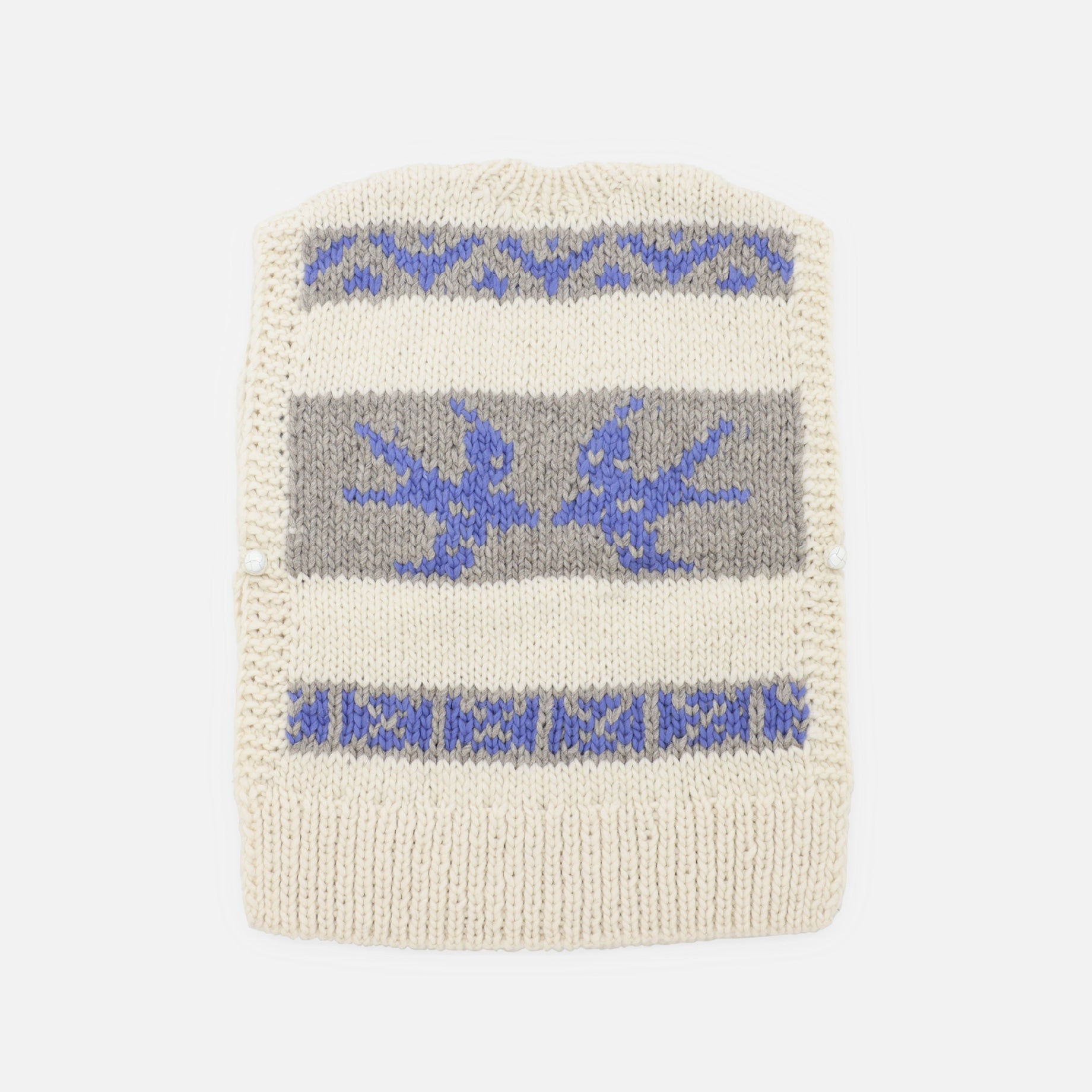 COWICHAN VEST - SWALLOW PATTERN(IVORY)