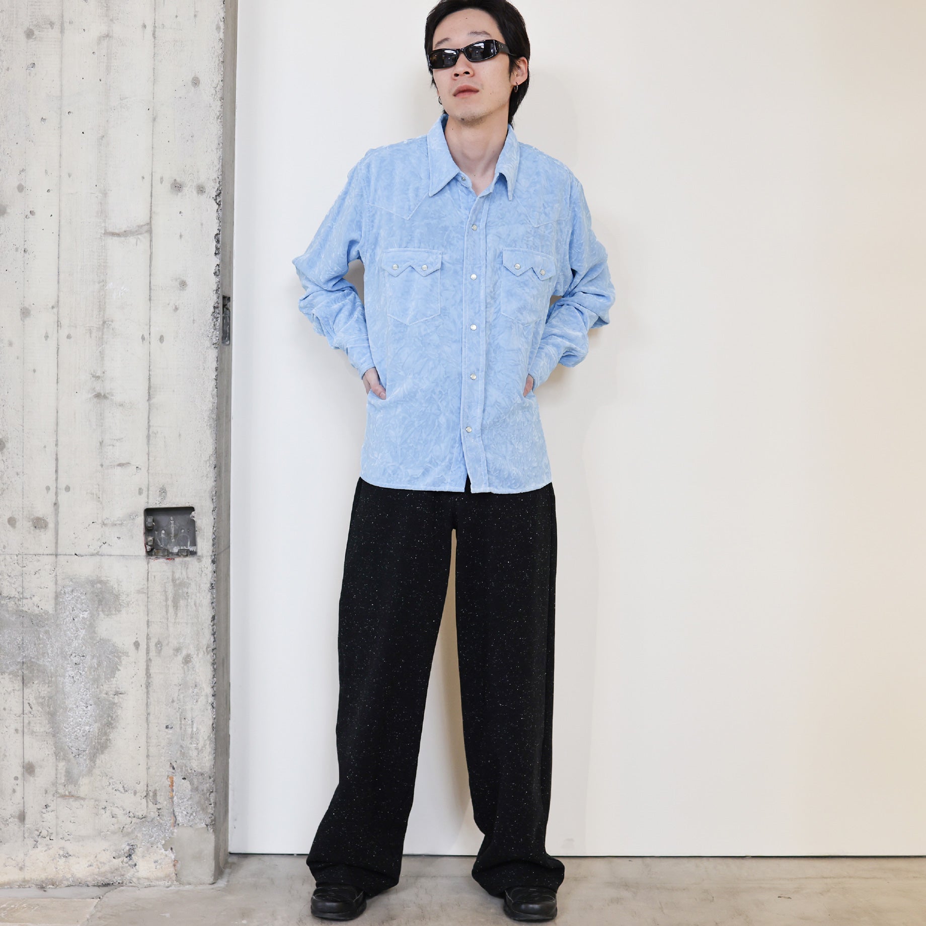 ELEPHANT WESTERN SHIRT(SAX)
