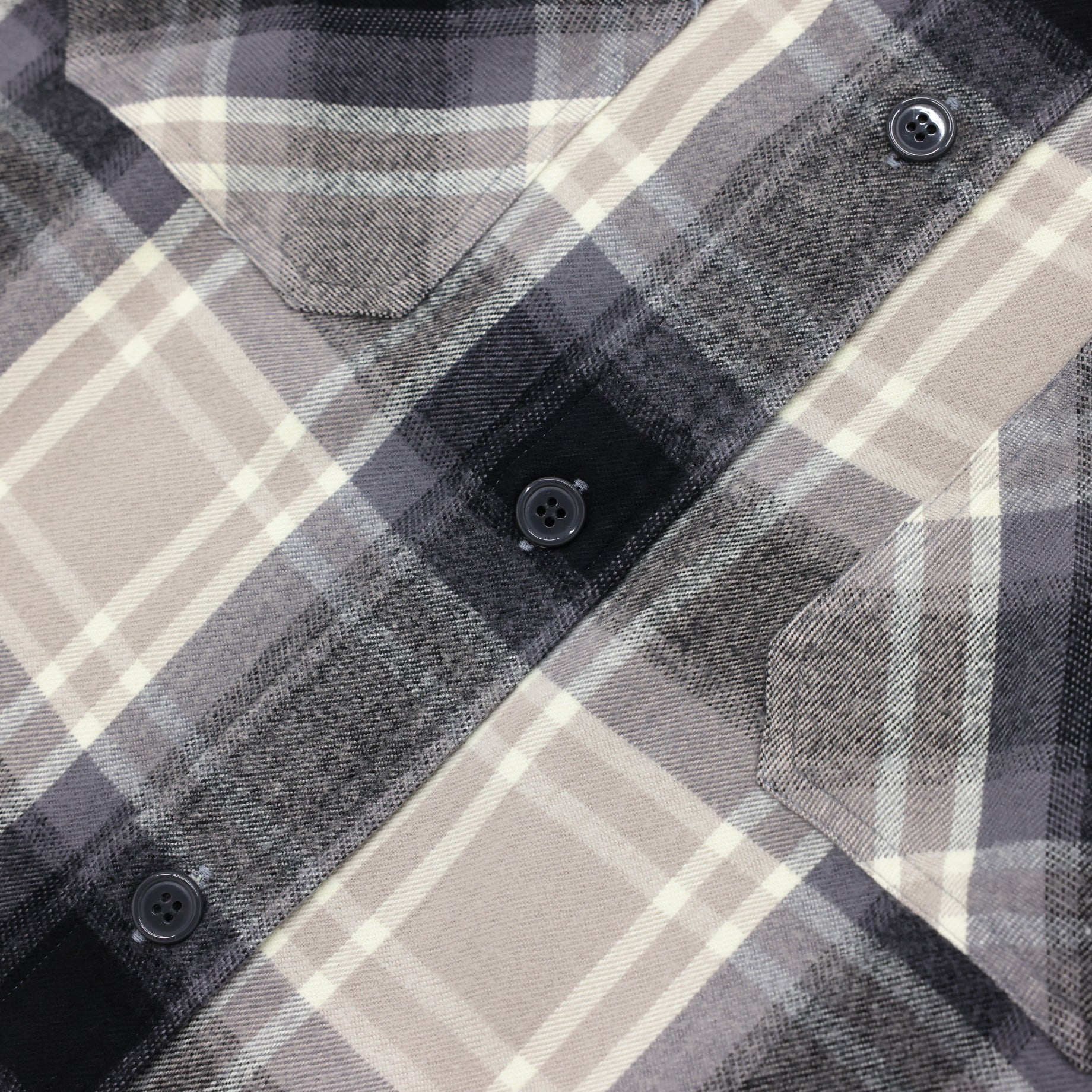 CHECK SHIRT (BEIGE × BLACK)
