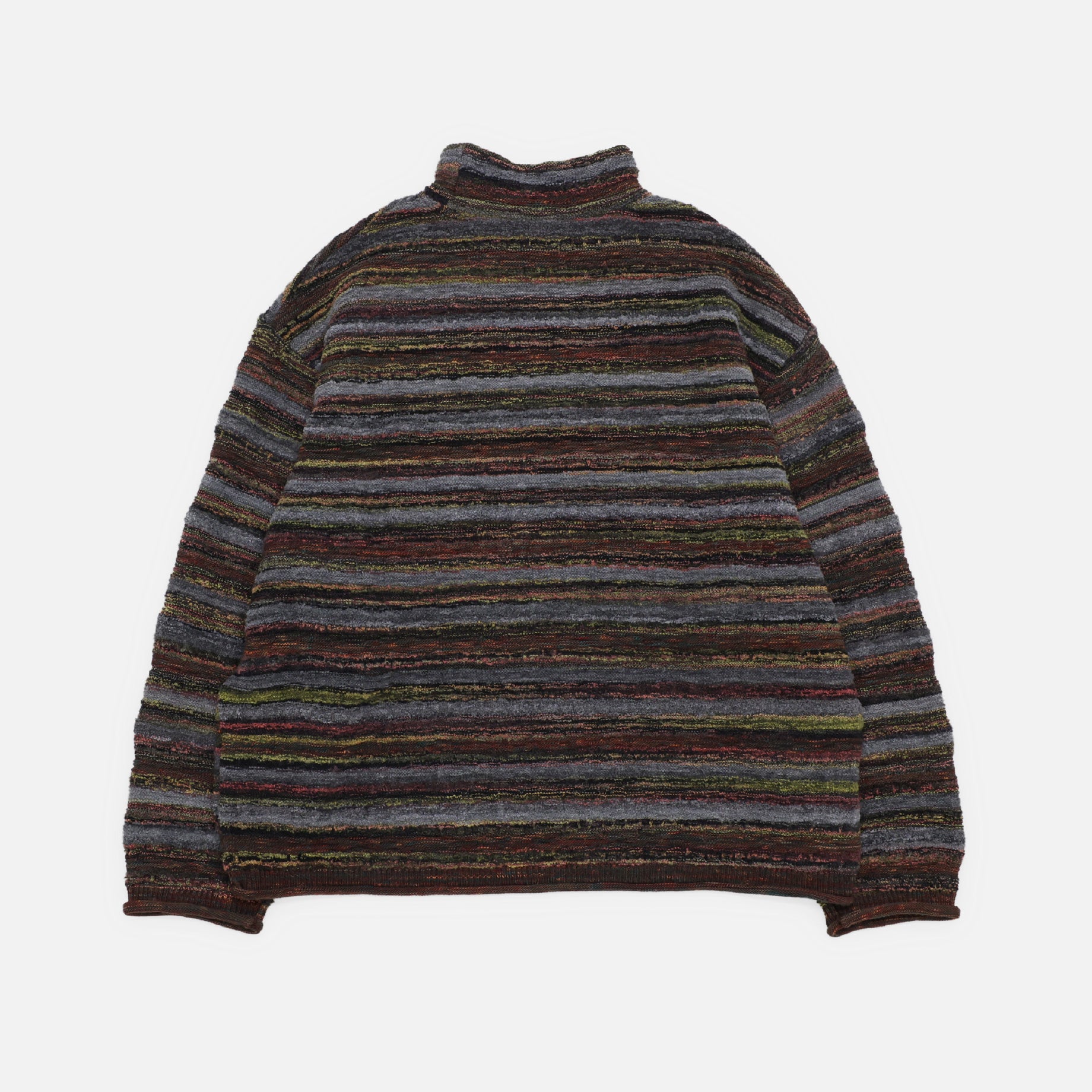 MIX COLLER KNIT PULLOVER(GRAY)