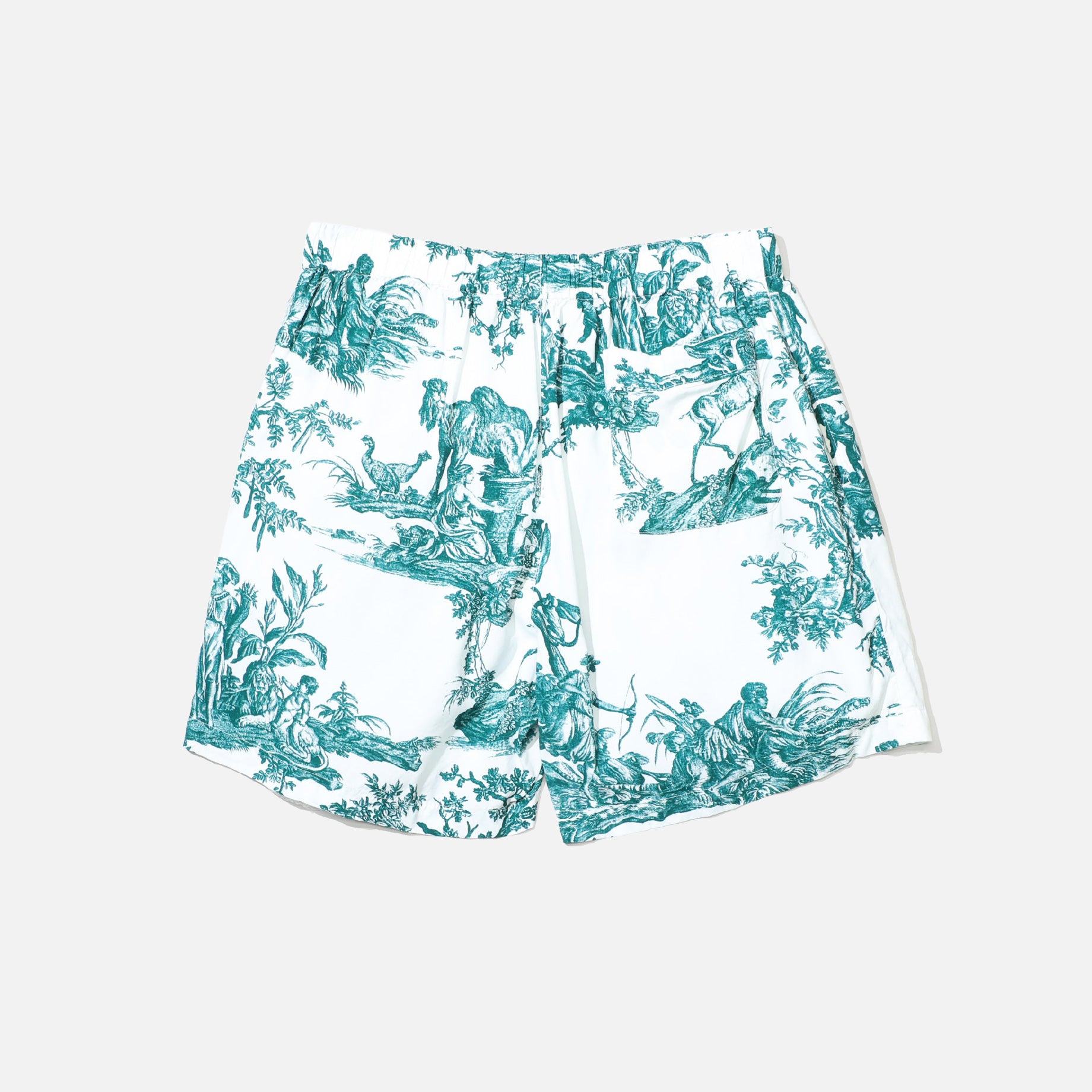 4 CONTINENTS PRINT SHORTS (WHITE × GREEN)