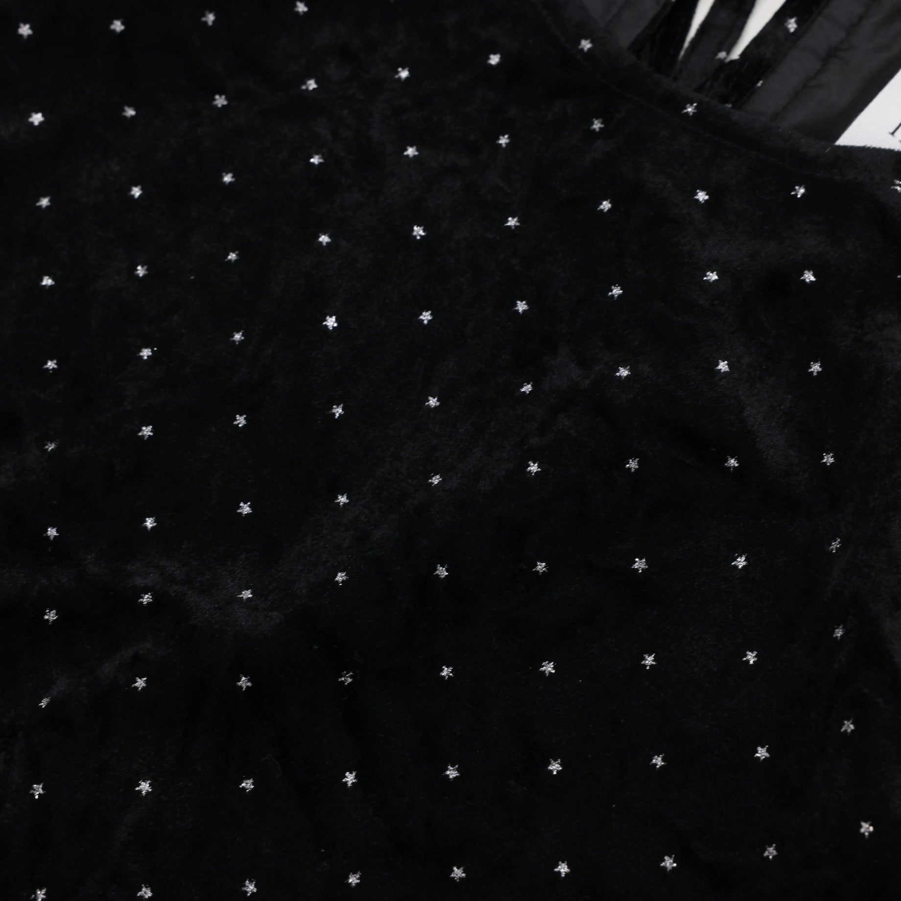 CUT OUT RIBBON SMOCK - GLITTER VELOUR(STAR)