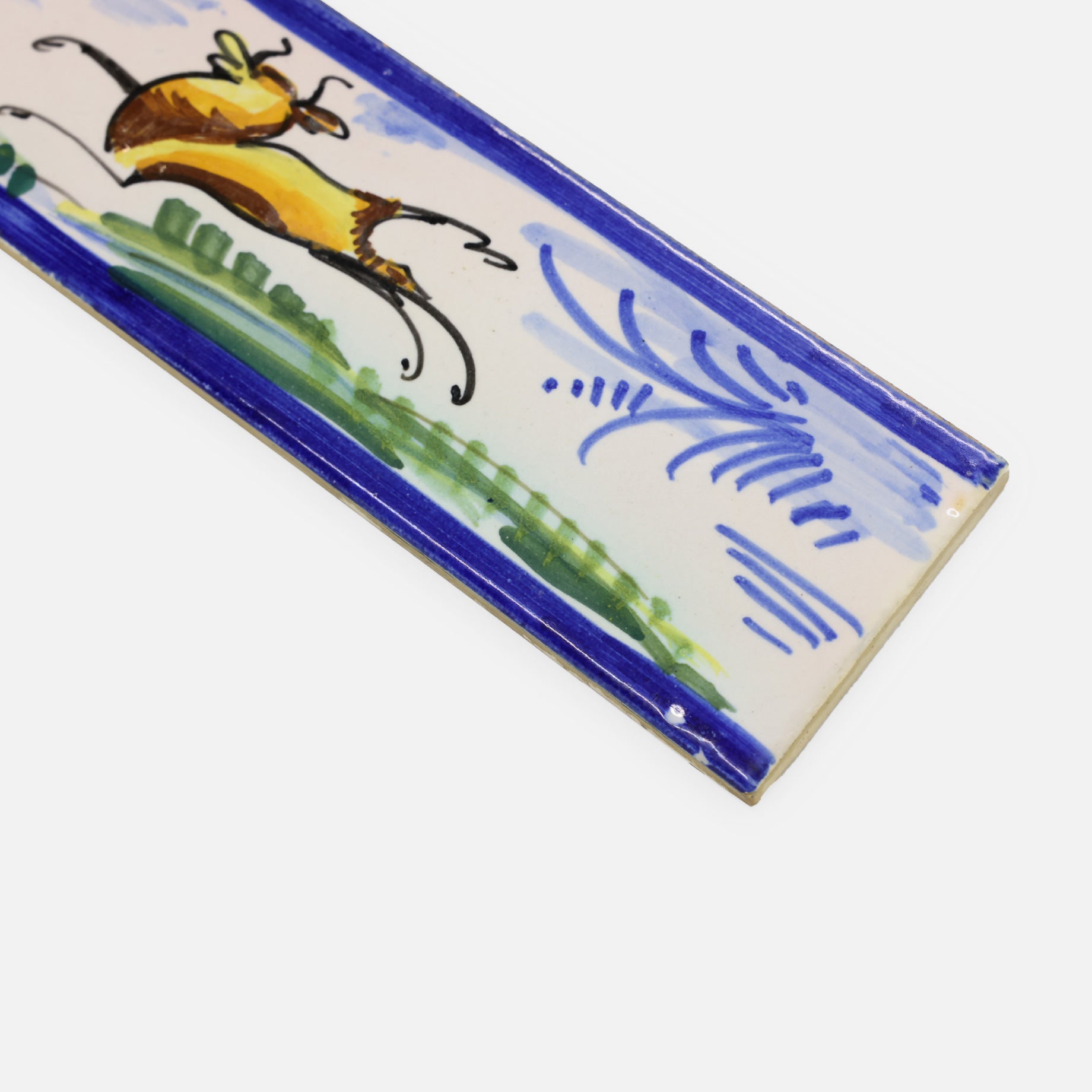 VINTAGE FOLK ART POTTERY TILE