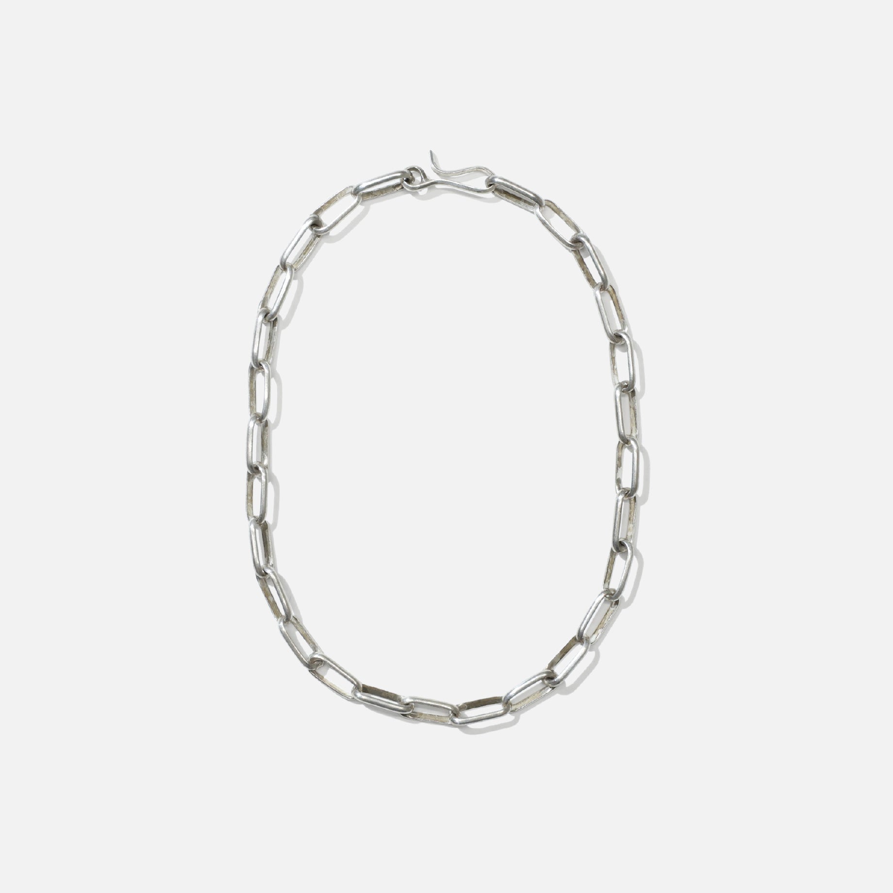 SALLY SHIRLEY NAVAJO HANDMADE CHAIN BRAC.(SILVER)