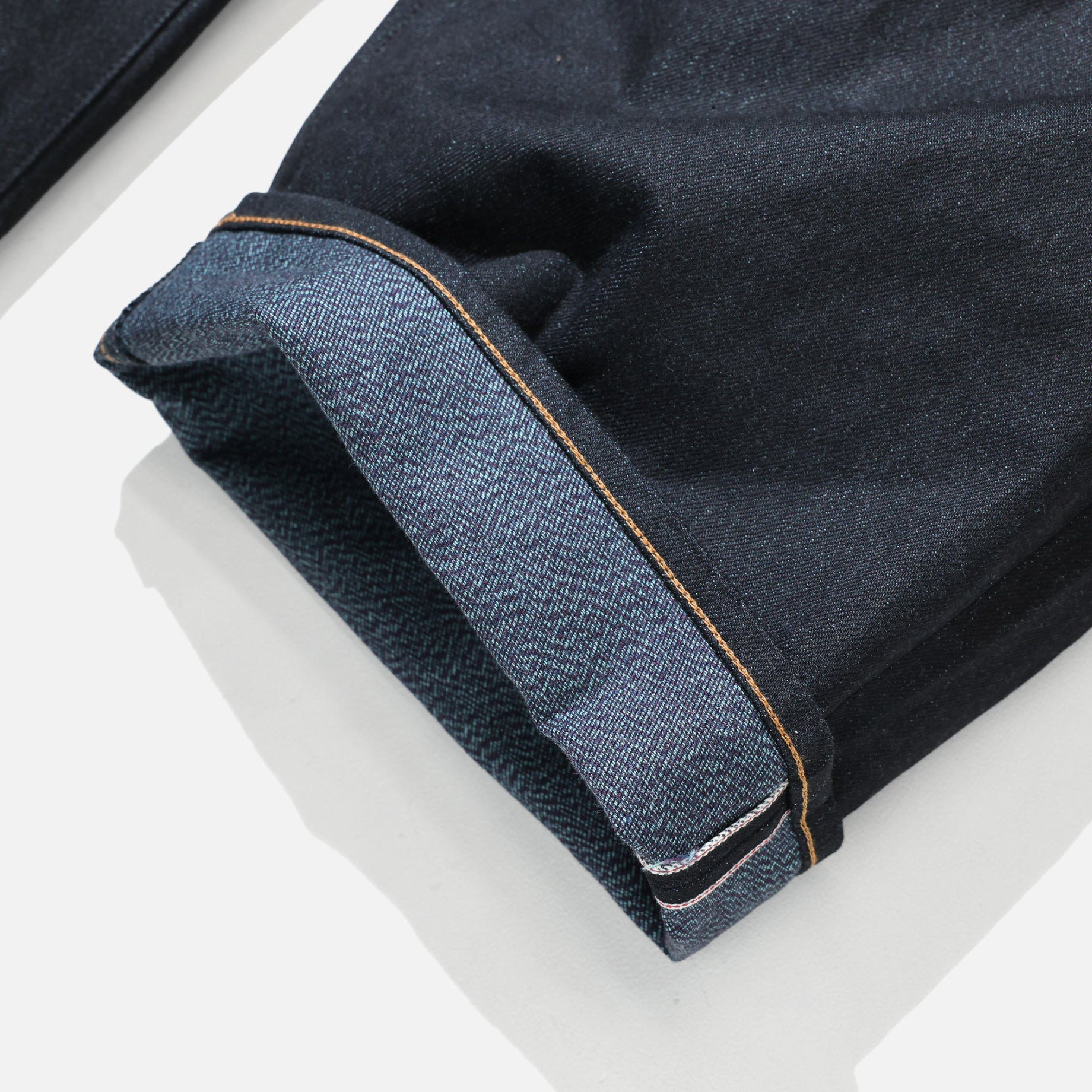 TWISTED HEATHER DENIM PANTS WIDE CUT(BLUE × BLACK)