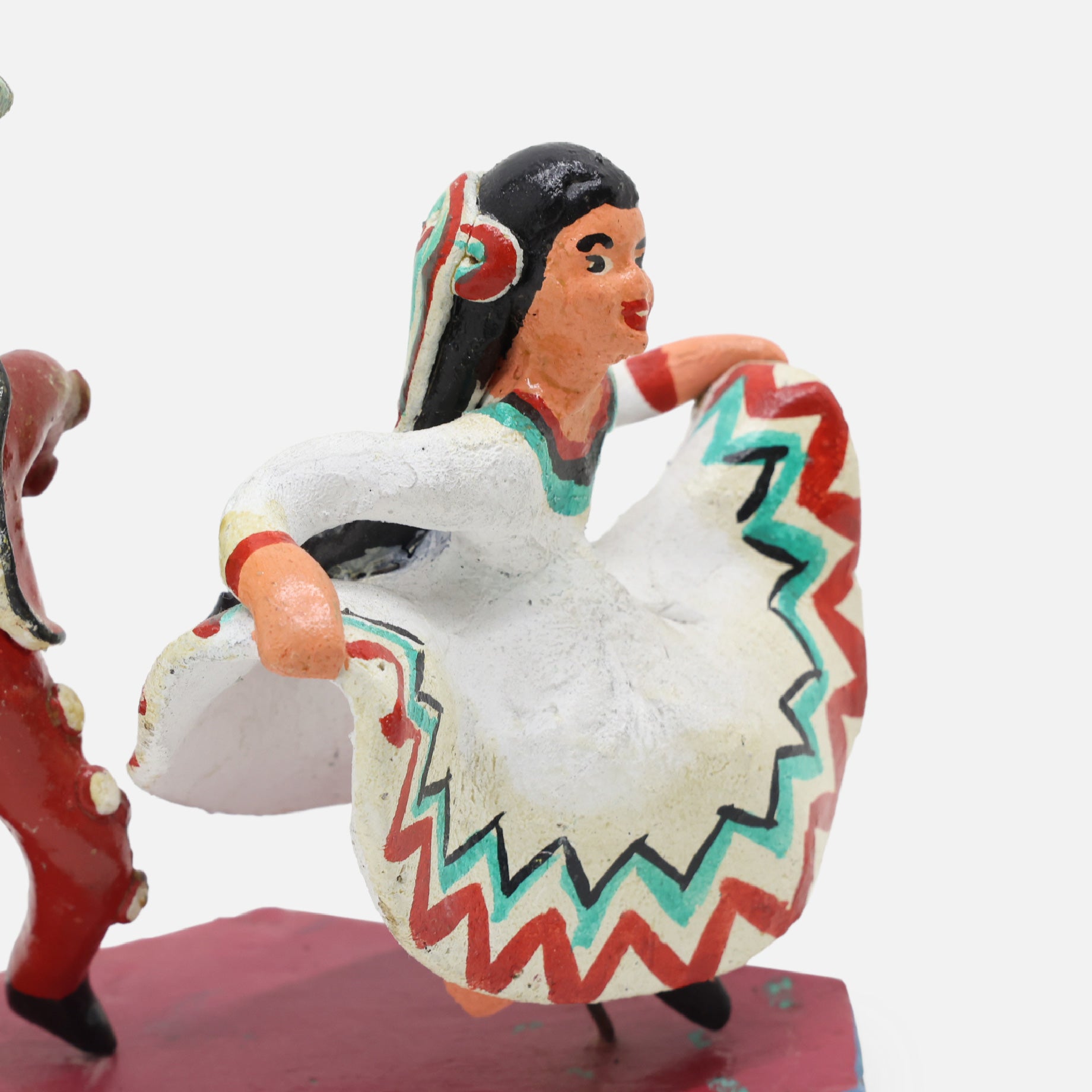 VINTAGE FOLK ART POTTERY FIGURE(DANCER)