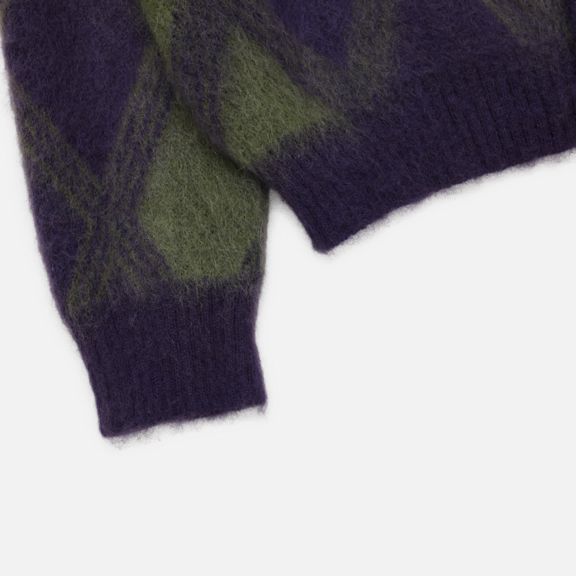 MOHAIR CARDIGAN - ARGYLE(PURPLE)
