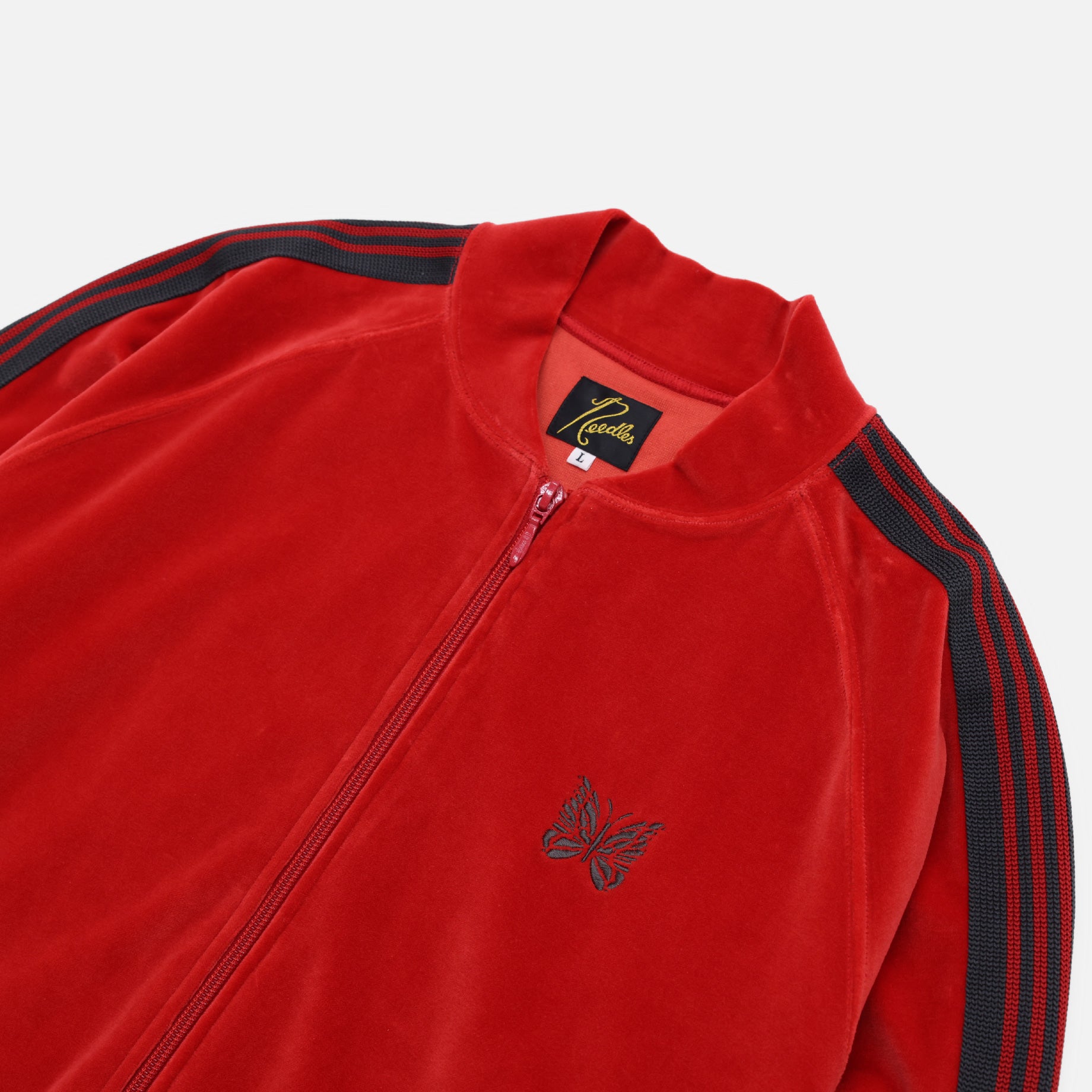 R.C. TRACK JACKET - C/PE VELOUR(RED)