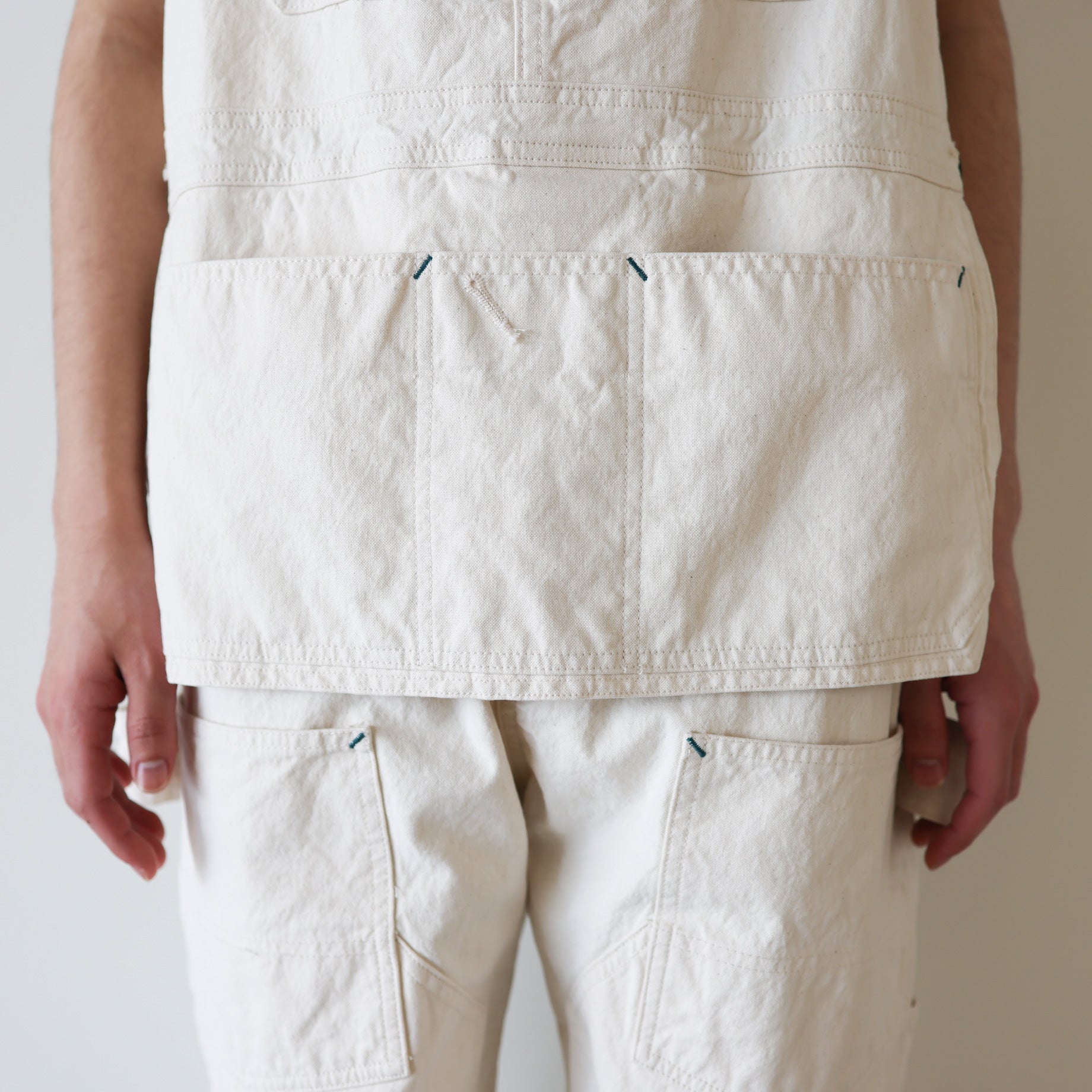 OVERALLS - 10OZ COTTON CANVAS(OFF WHITE)
