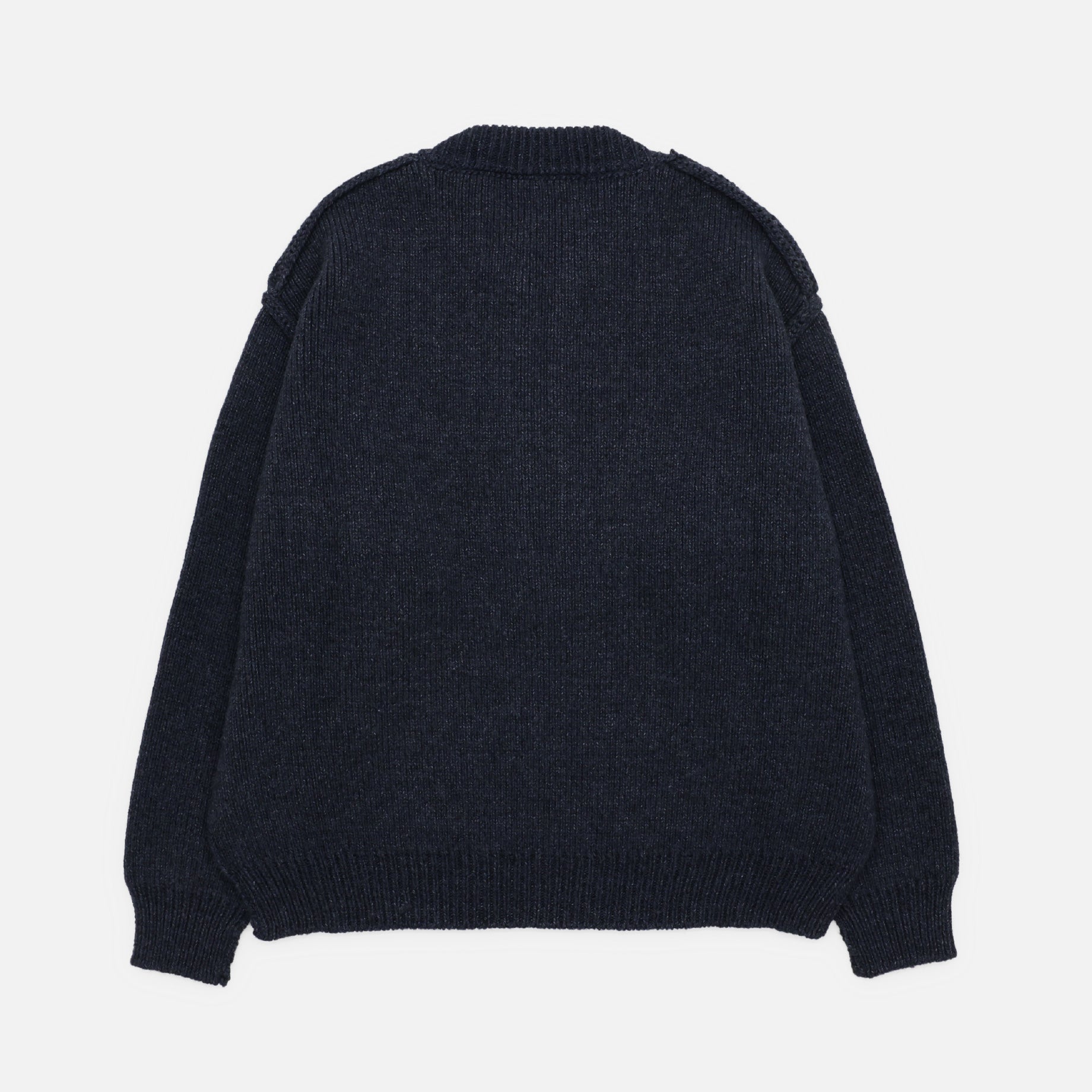 ZIP UP PULLOVER KNIT(CHARCOAL BLACK)