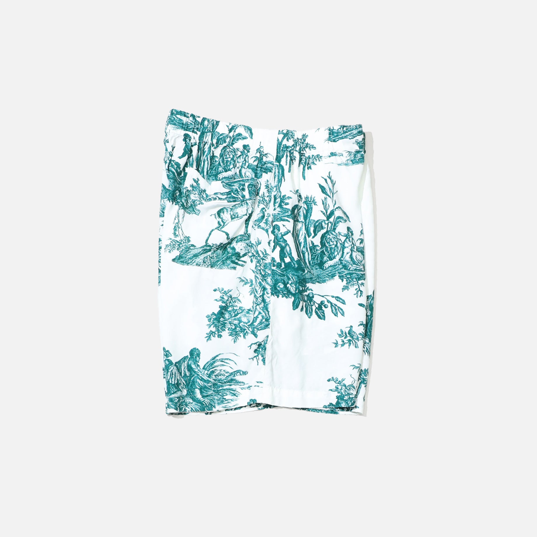 4 CONTINENTS PRINT SHORTS (WHITE × GREEN)