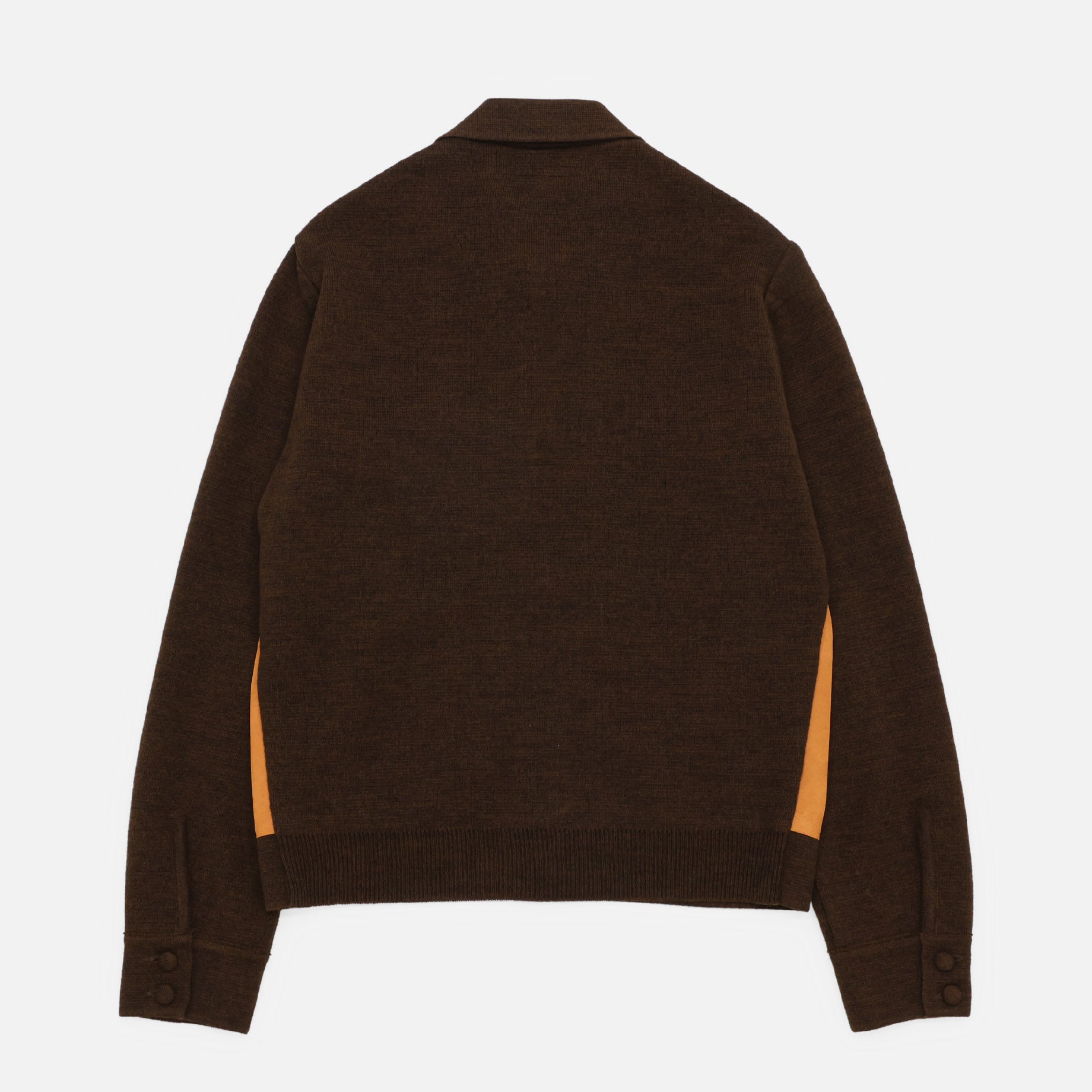 KNIT CARDIGAN "FLOWER"(BROWN)