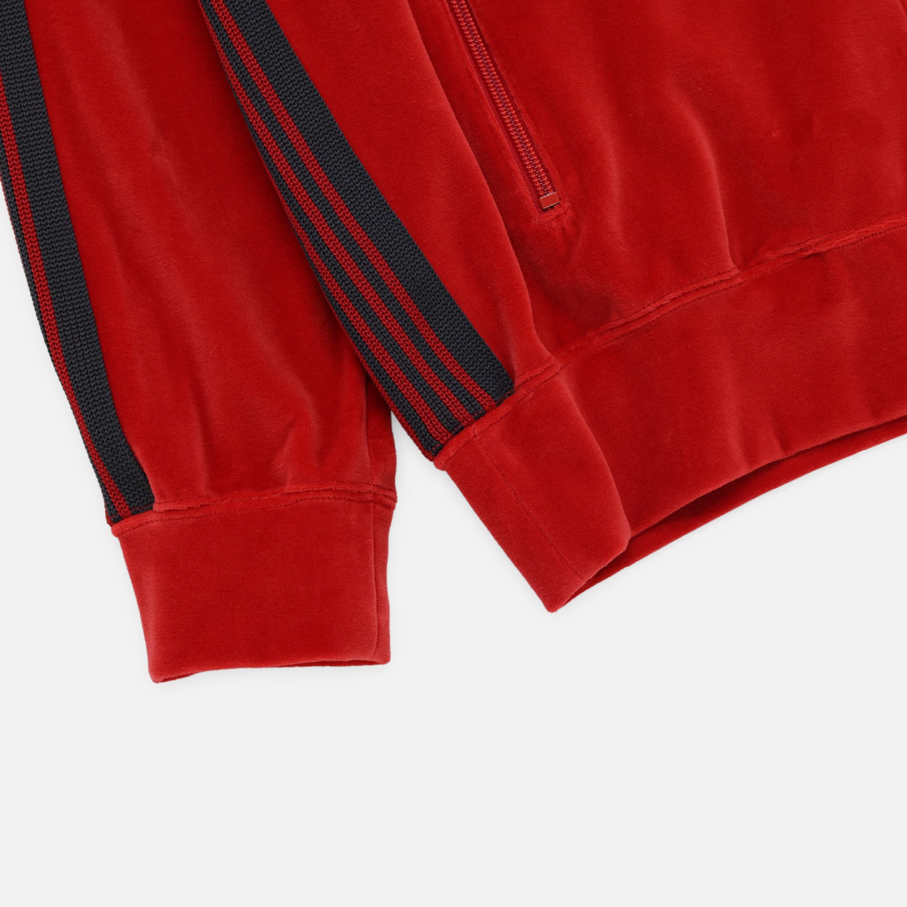 R.C. TRACK JACKET - C/PE VELOUR(RED)