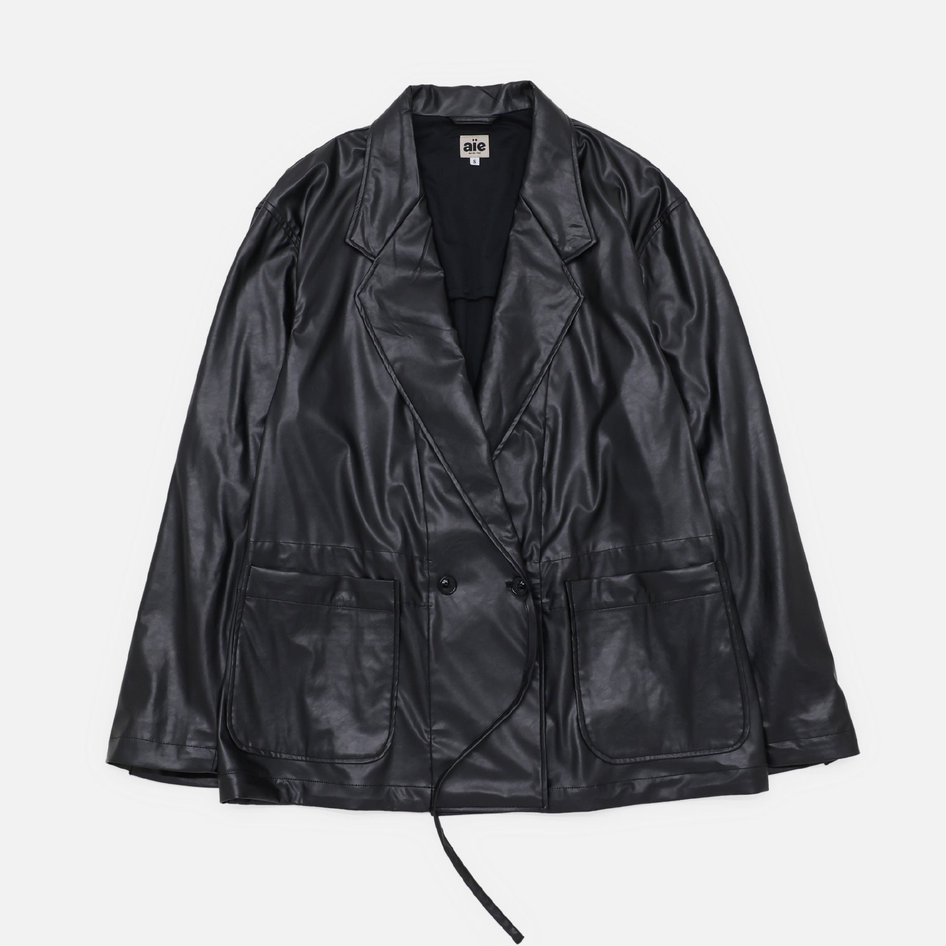 EZ JACKET - SYNTHETIC LEATHER（BLACK） – UNEVEN HUB STORE｜想像を