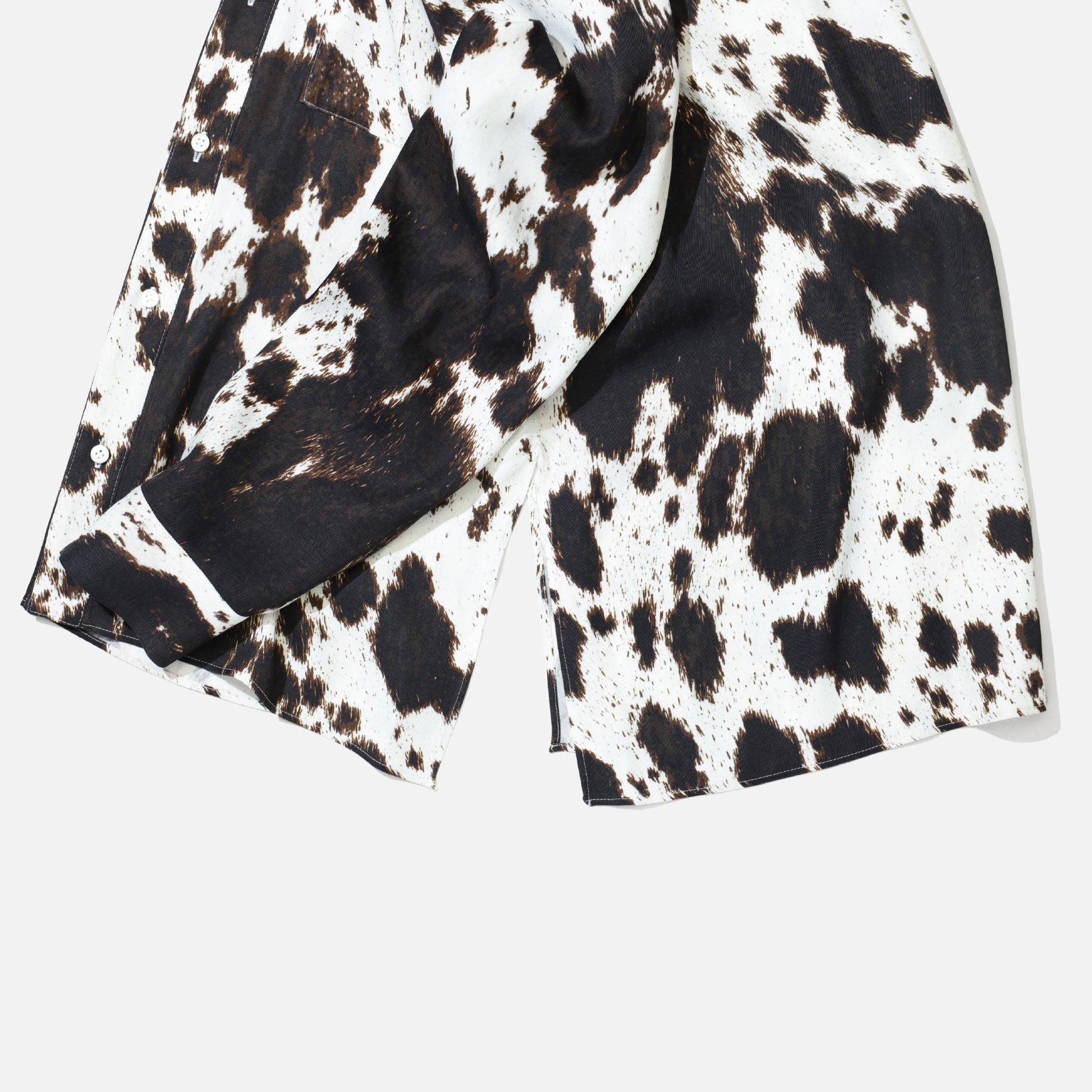 LAYER PATTERN PRINTED SHIRTS (FOG WHITE)