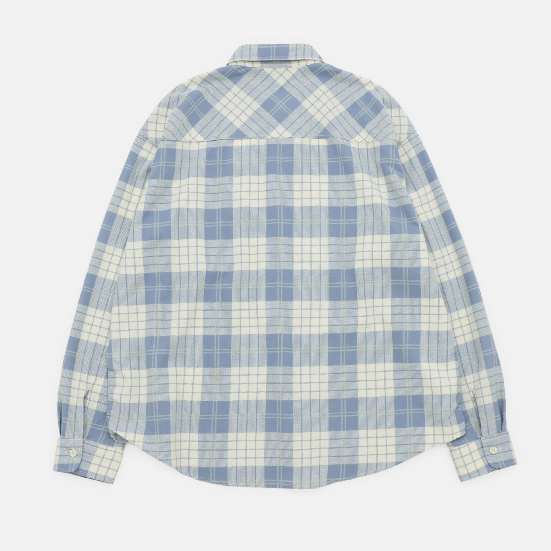 CHECK SHIRT (IVORY × LIGHT BLUE)