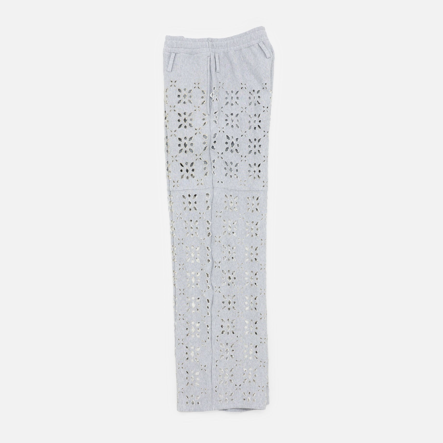 FLOWER HOLE SWEAT PANTS(GRAY)