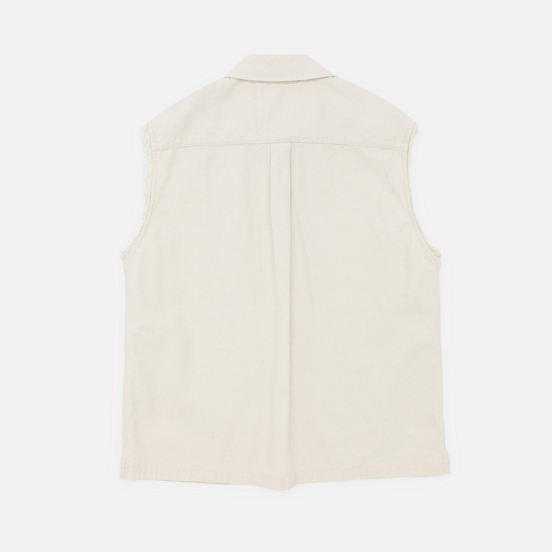 12OZ SLEEVELESS DENIM SHIRT (NATURAL)