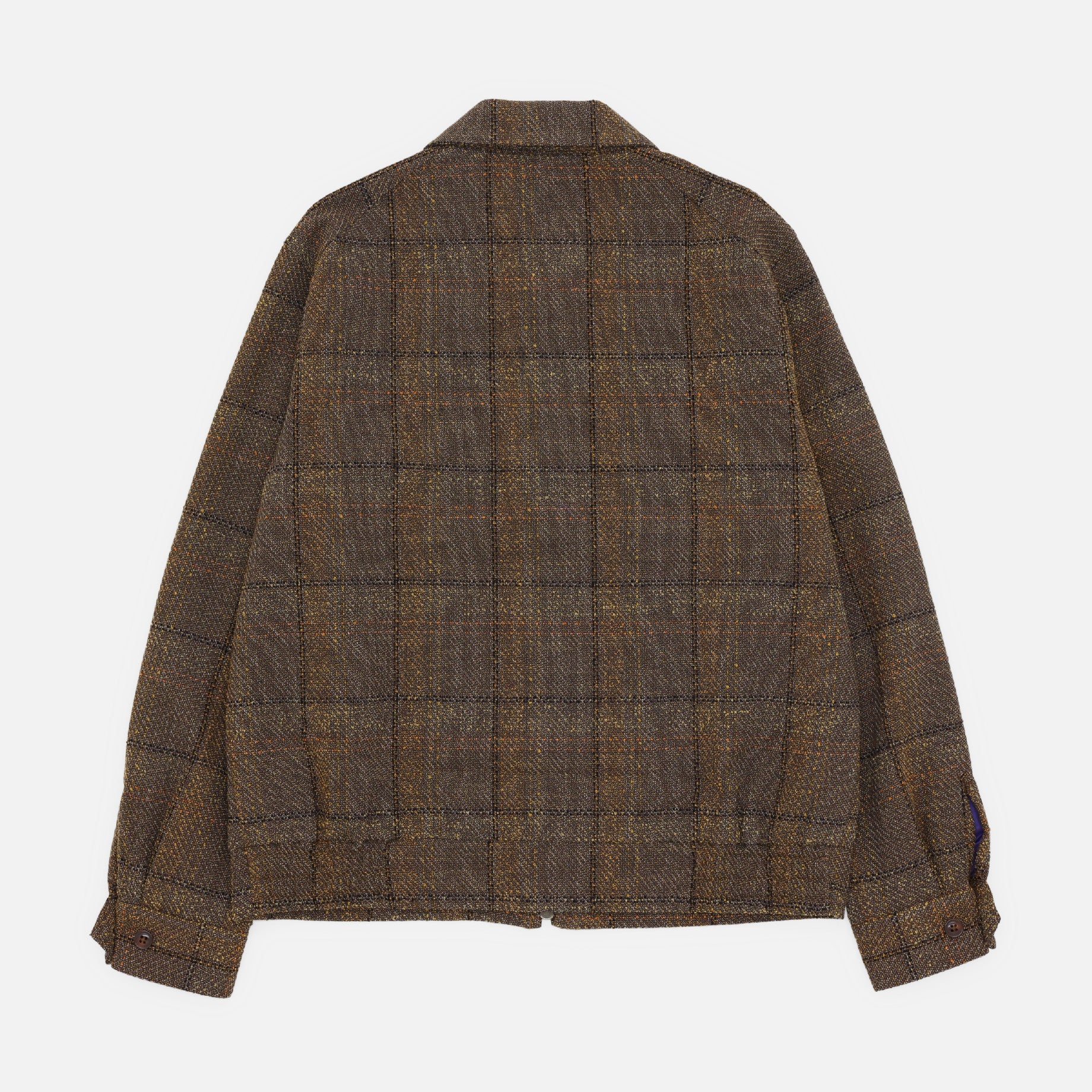 SPORTS JACKET - W/AC/C/N/R TWILL PLAID(BROWN)