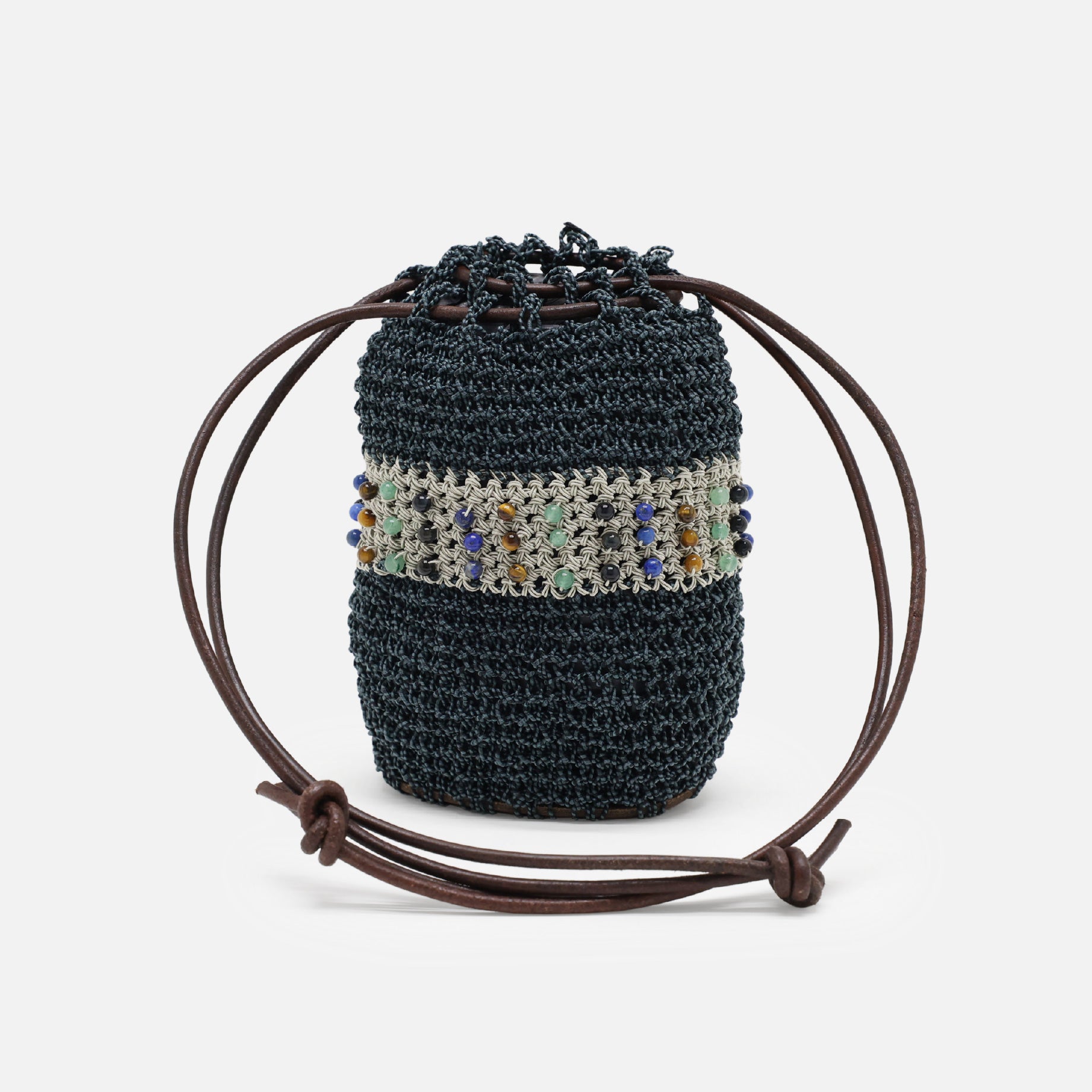 KNITTING BEADS BAG SMALL (MINT BLUE)