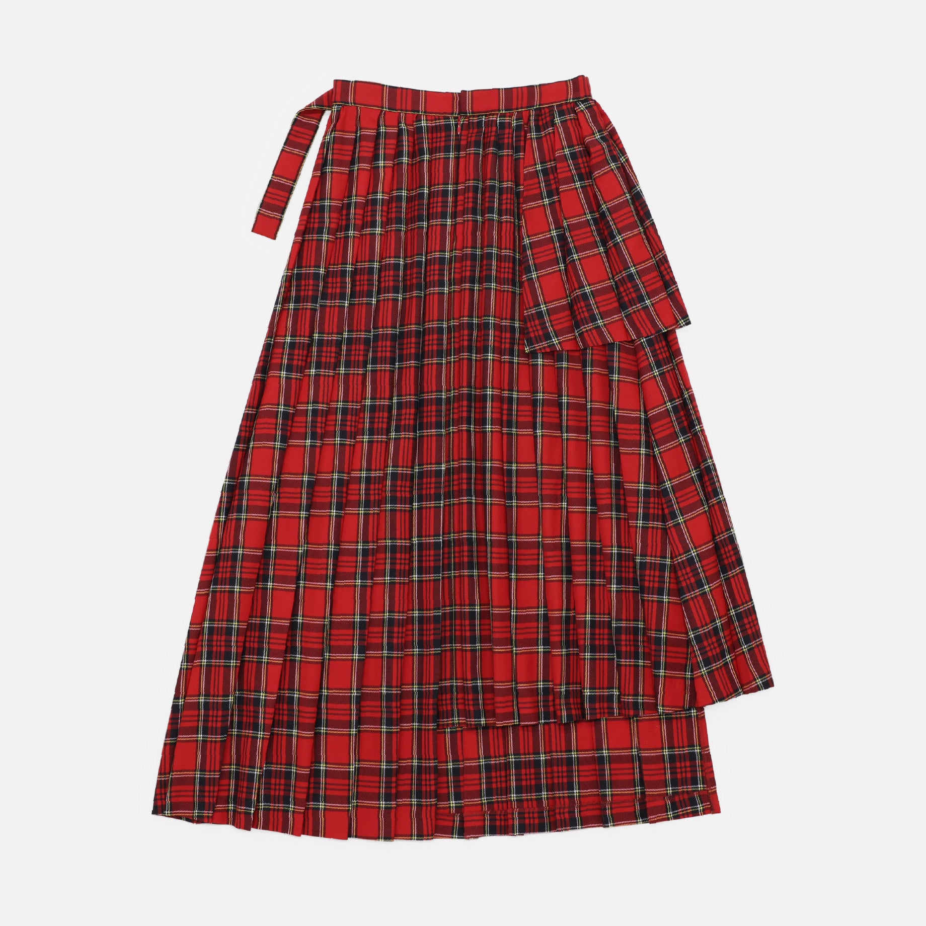 VARIATION PLEATS SKIRT - TARTAN(RED)