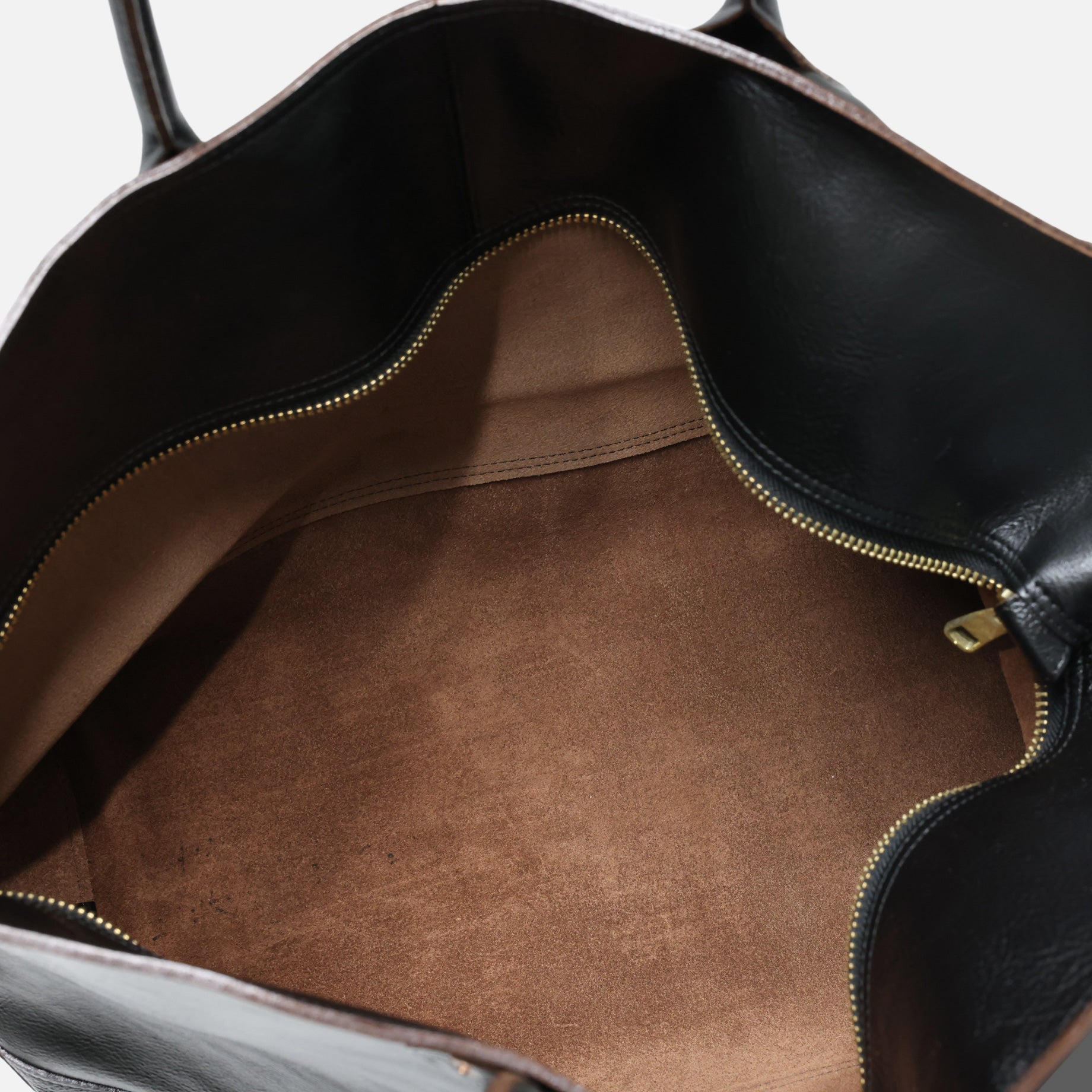 LEATHER TOTE BAG(BLACK SHRINK)