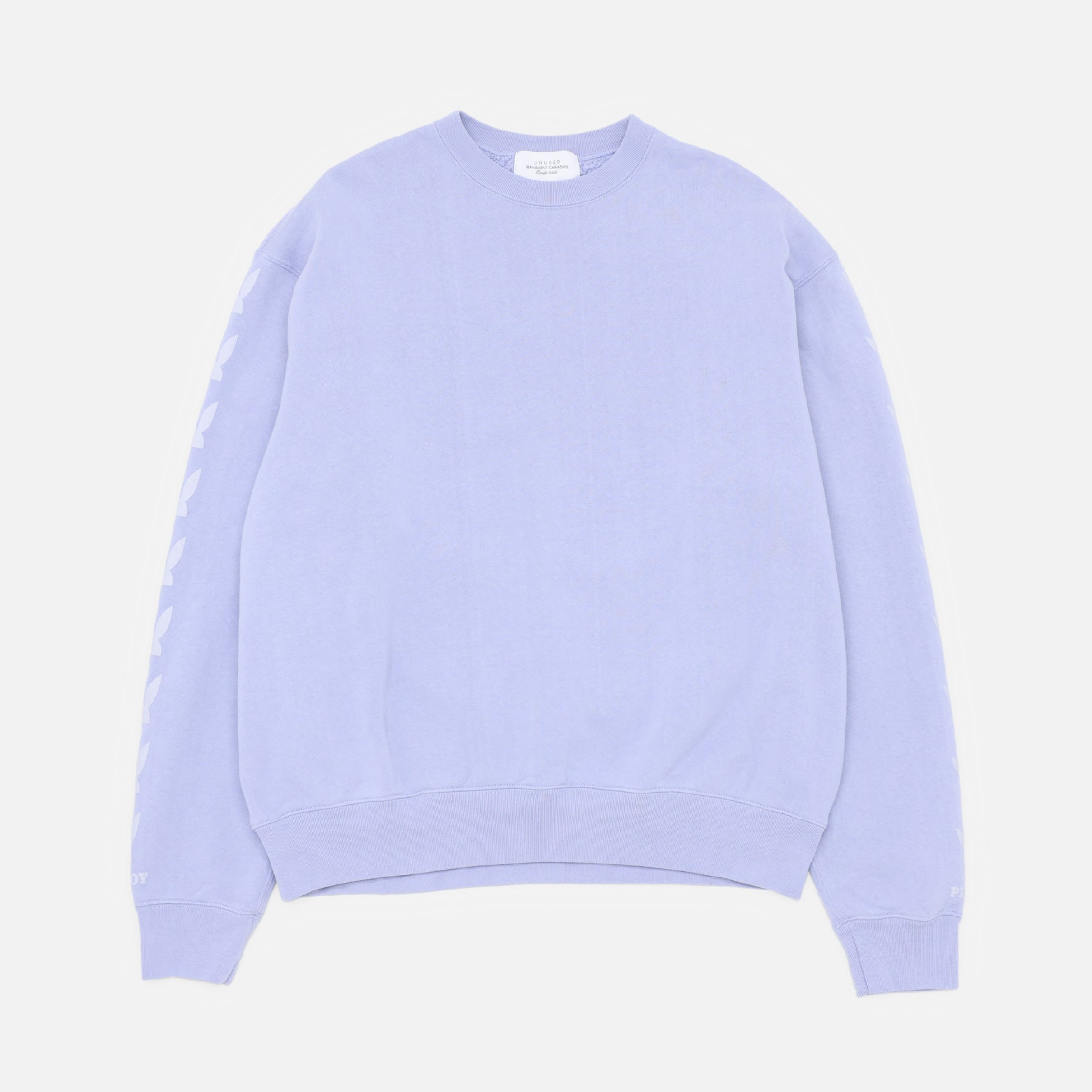 PLAYBOY PRINT CREW NECK SWEATSHIRT(SAX)