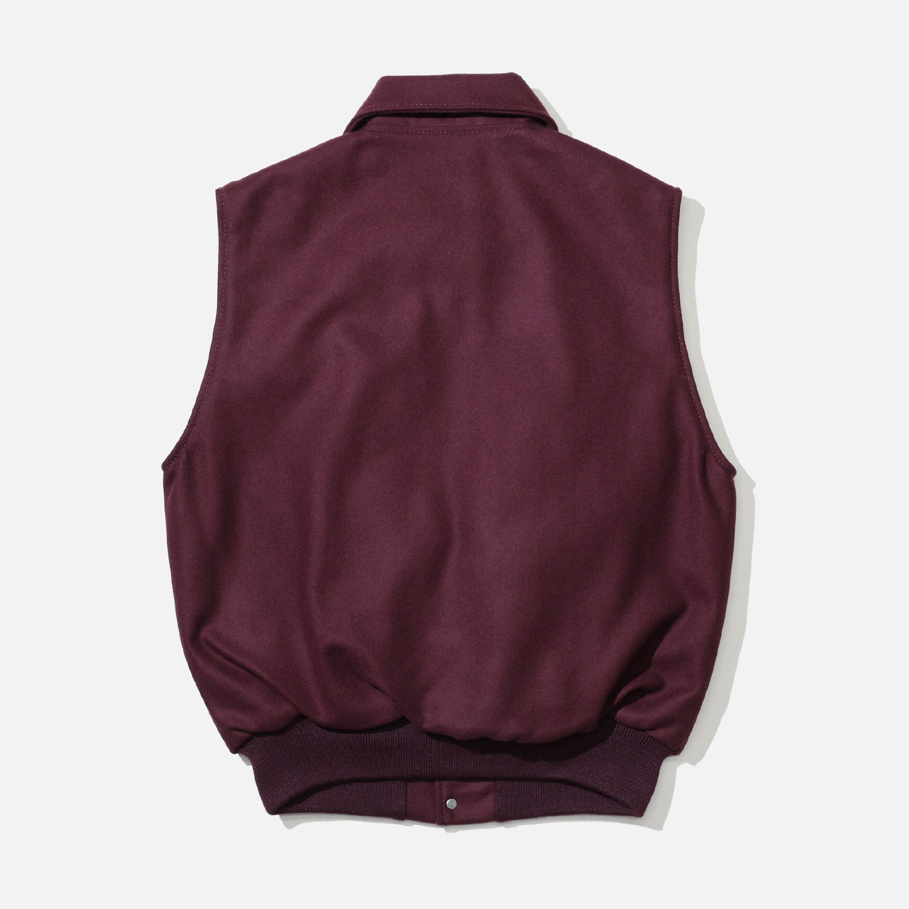 GAME SPORTS WEAR VARSITY VEST BYLON COLLAR(MAROON)