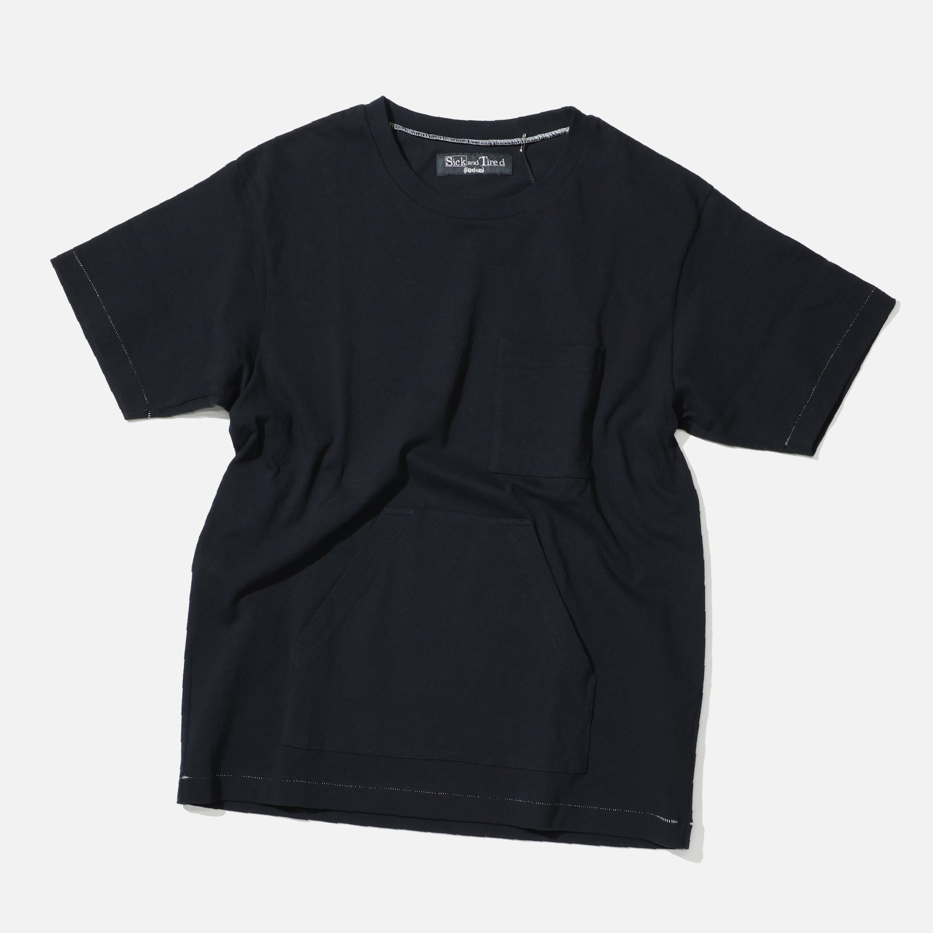 DOUBLE POCKET T-SHIRT(BLACK)