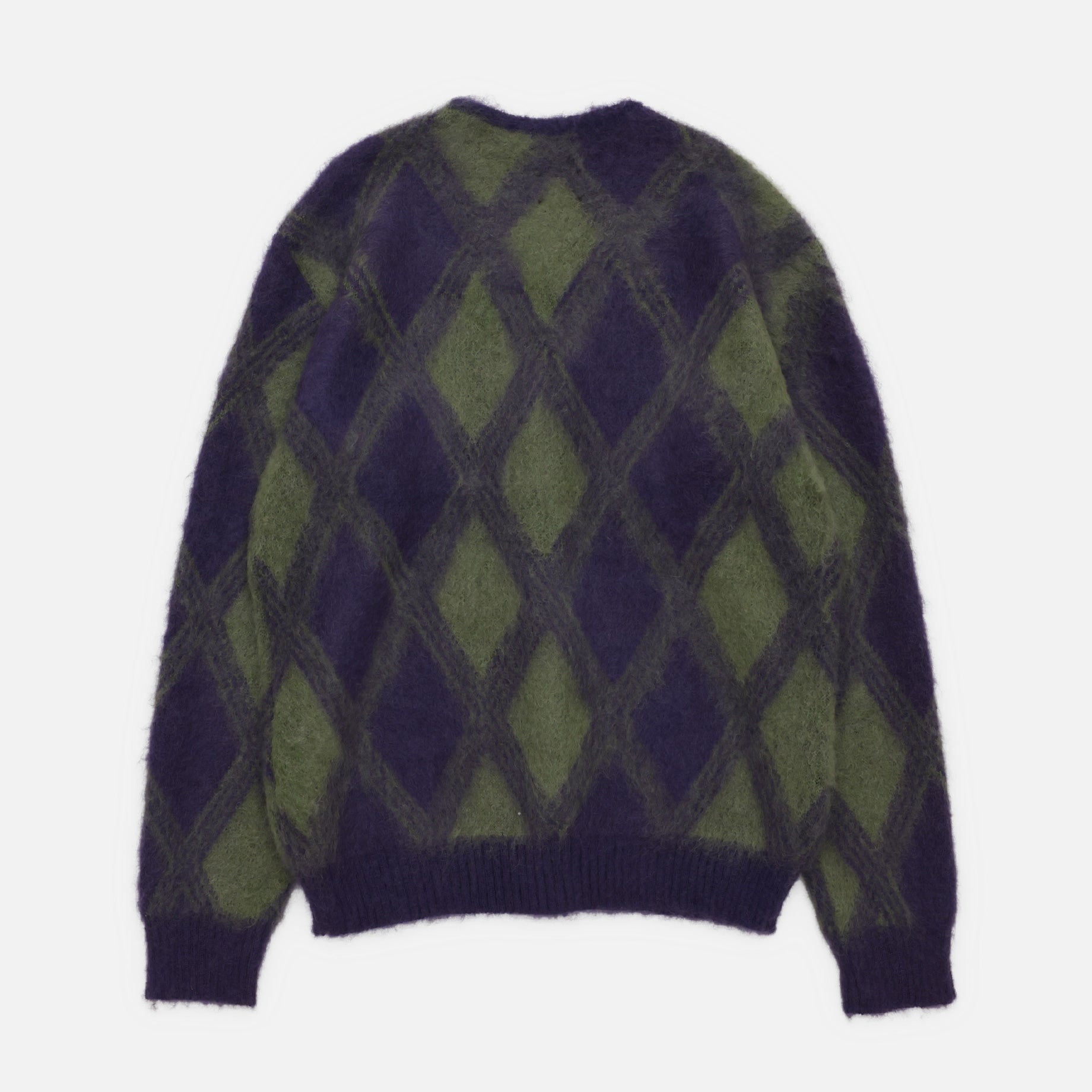 MOHAIR CARDIGAN - ARGYLE(PURPLE)