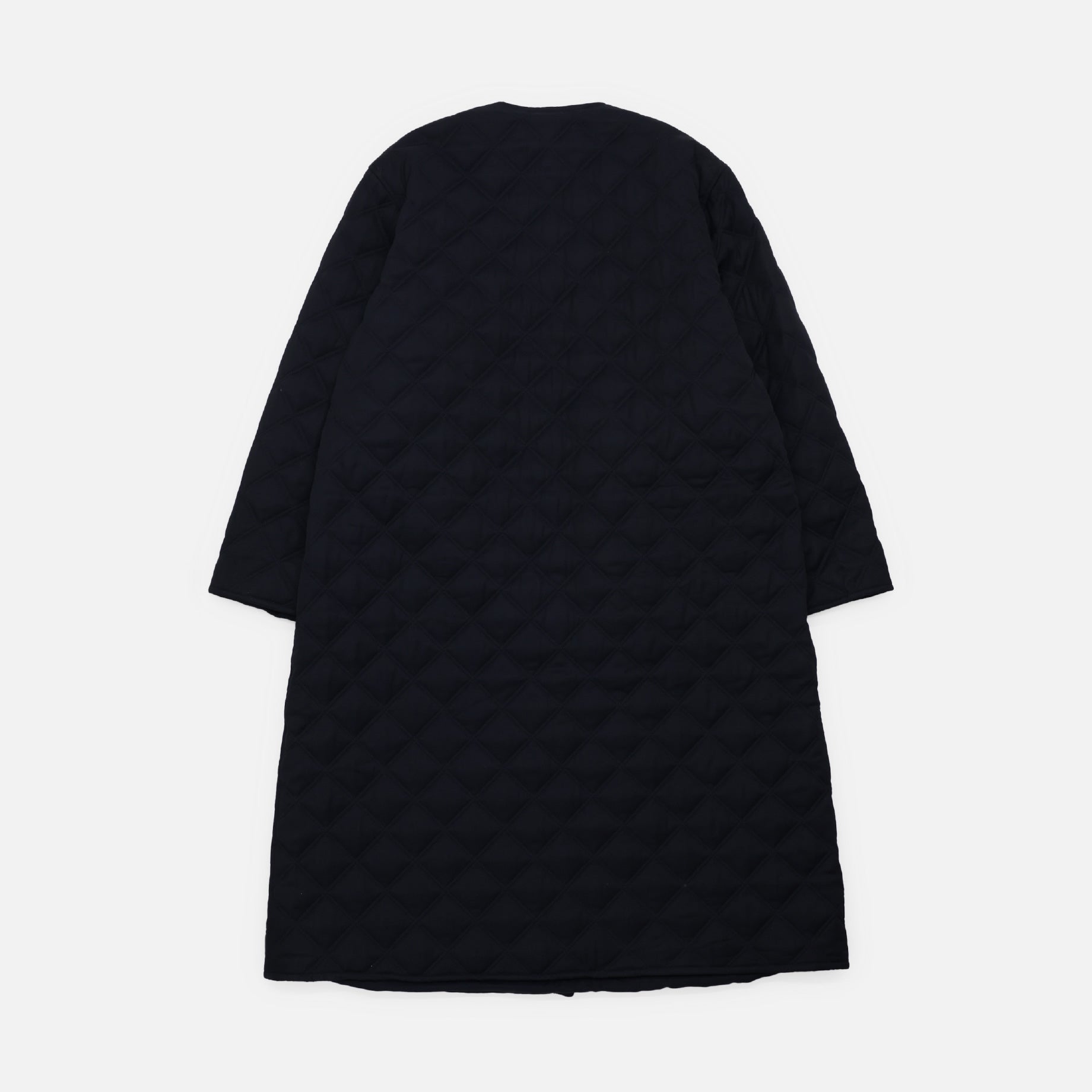 RAYON NO COLLAR COAT(D.NAVY)