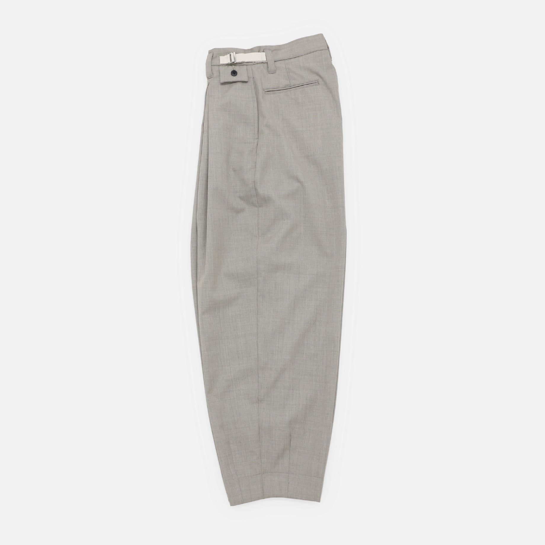 WOOL TWILL TAPERED PT(NATURAL)
