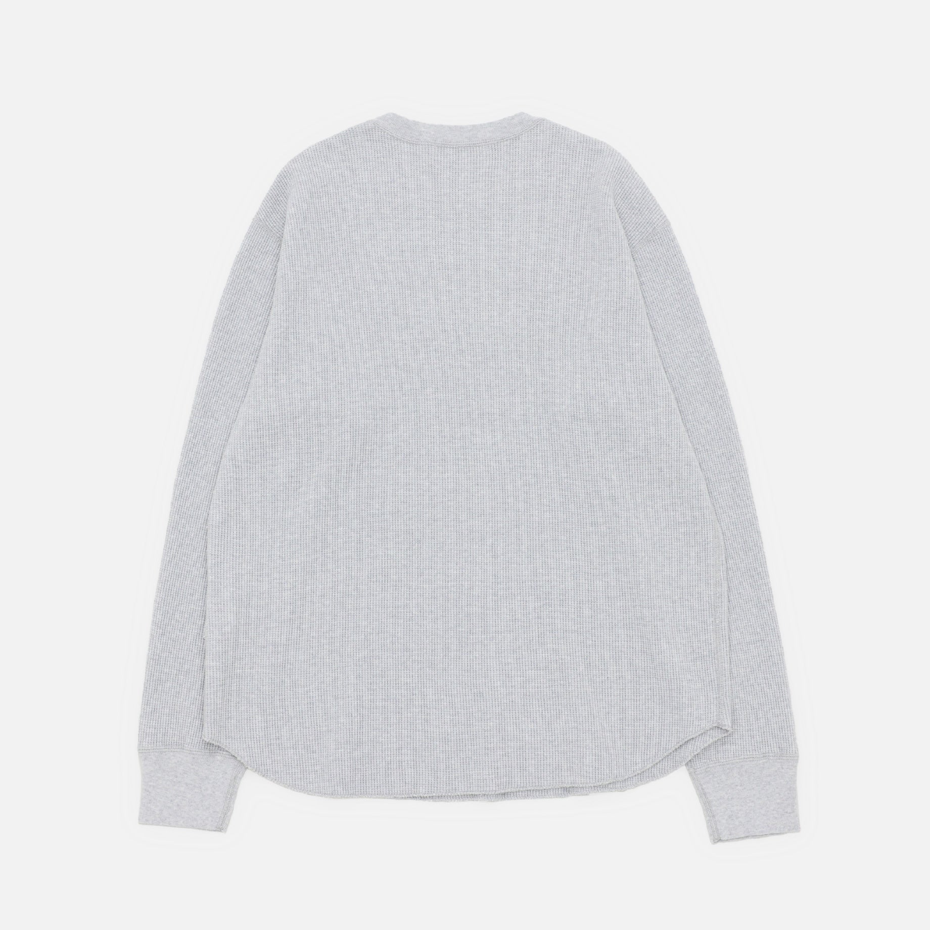 LONG-SLEEVE WAFFLE T-SHIRT(GRAY)