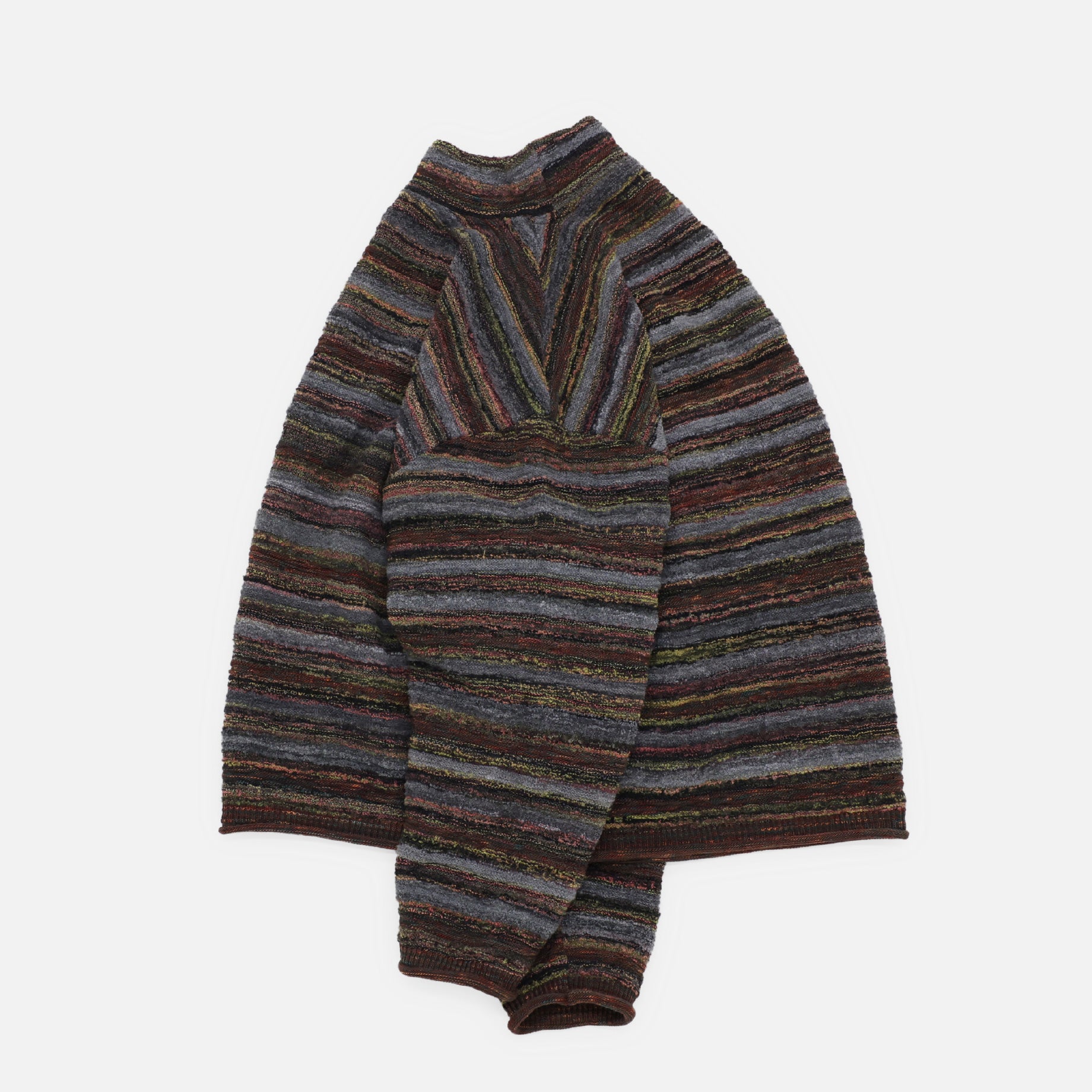 MIX COLLER KNIT PULLOVER(GRAY)