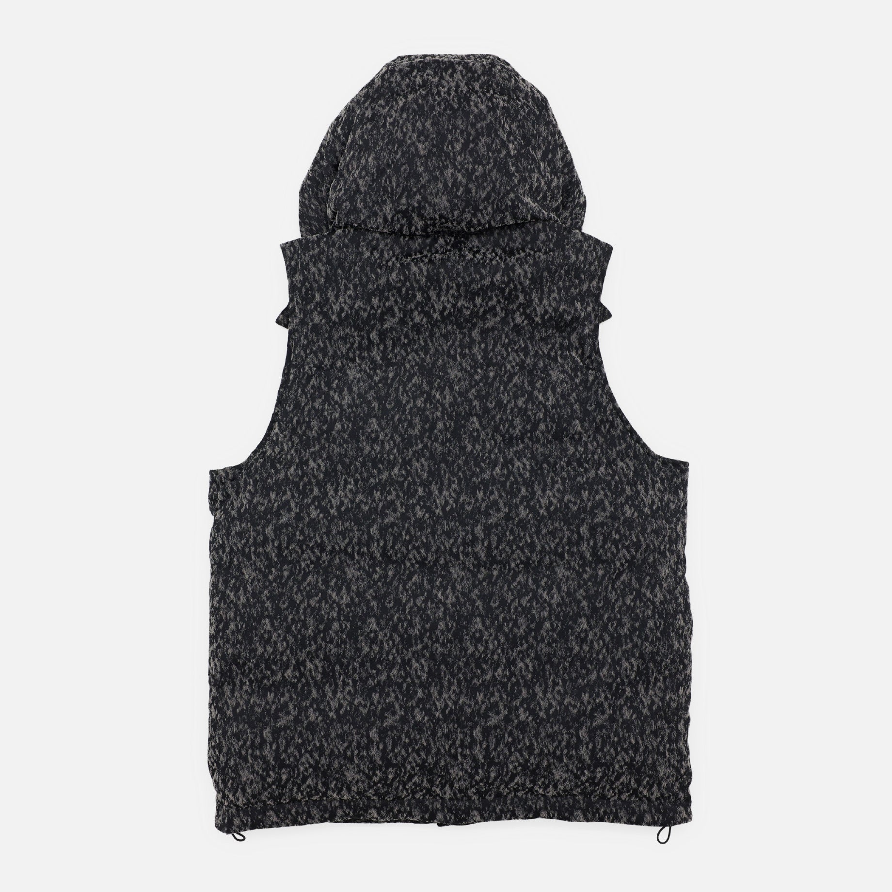 URETHANE JACQUARD PUFFER VEST (BLACK & WHITE)